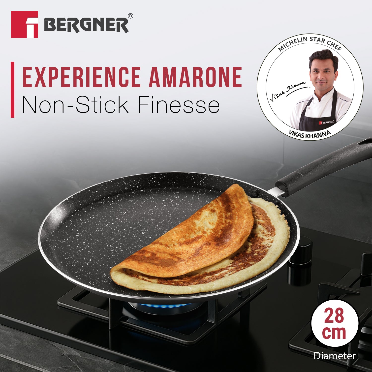 Amarone 28cm Non-Stick Dosa Tawa