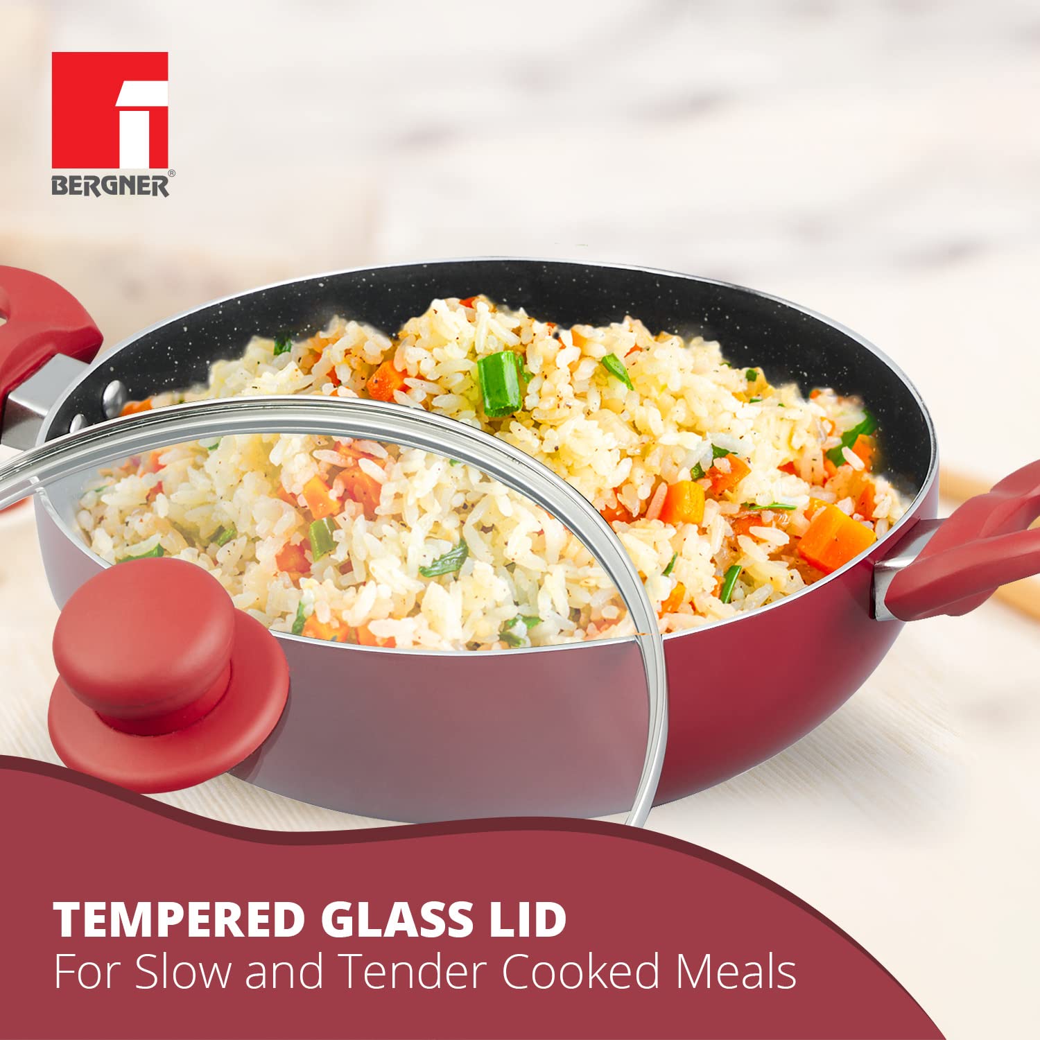 Ribera Non-Stick 4 Pcs Cookware Set - Induction Bottom (Red)