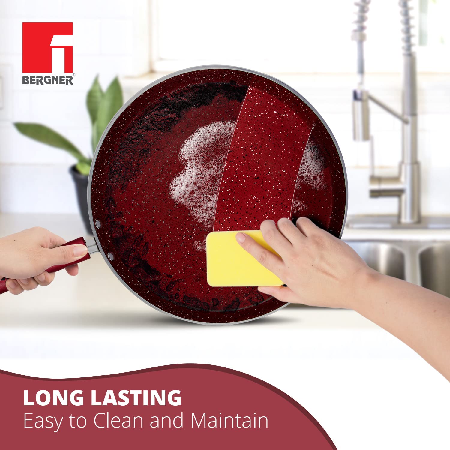 Ribera Non-Stick 4 Pcs Cookware Set - Induction Bottom (Red)