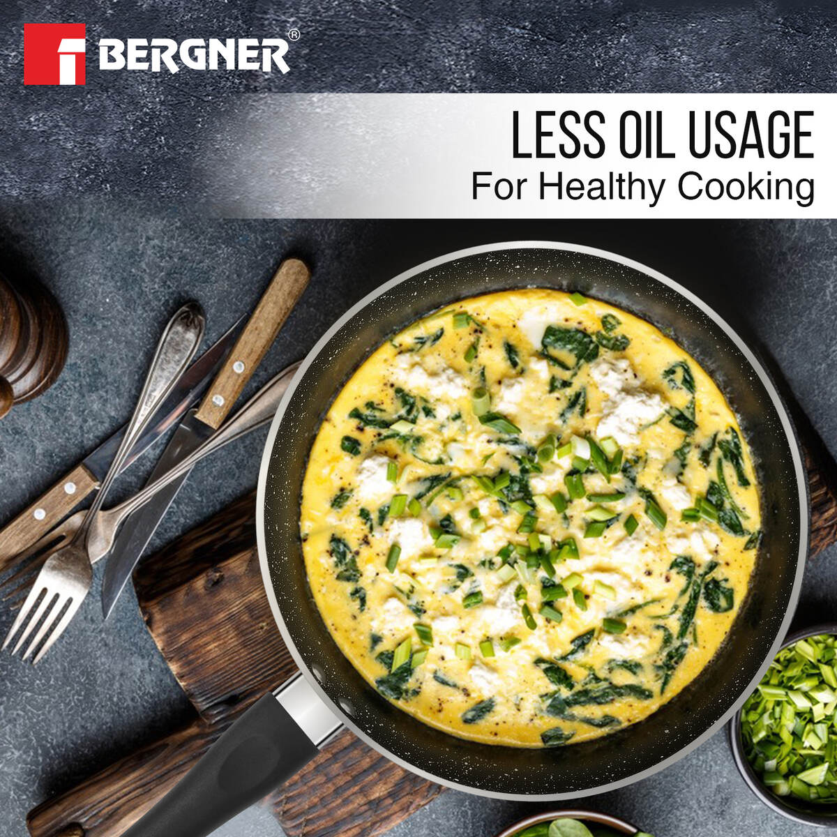 Stone Plus Non-Stick 4 Pcs Cookware Set - Induction Bottom