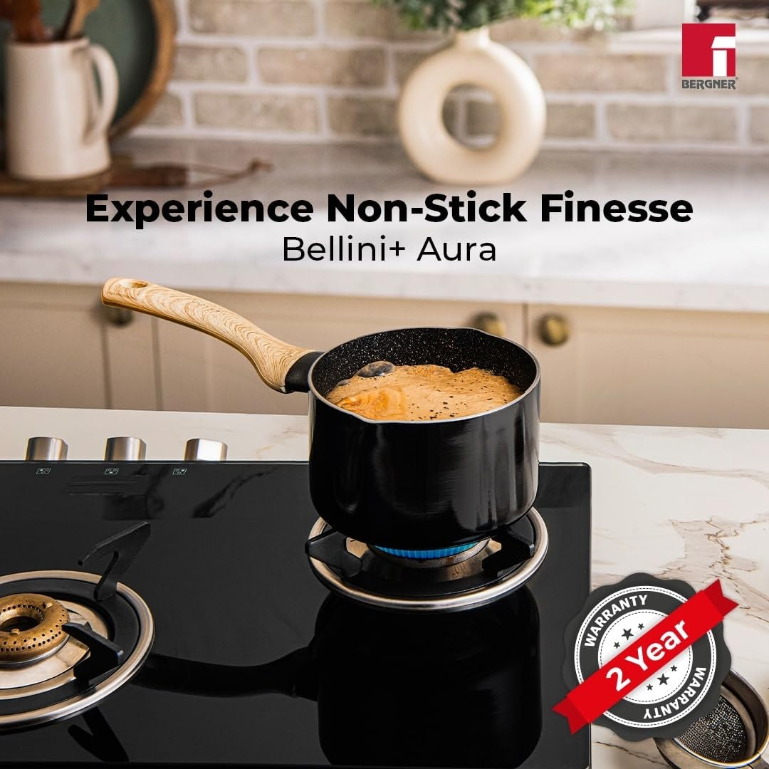 Bellini Plus Aura 5-Layer Non-Stick 16 cm (1.8 Litres) Saucepan - Induction Bottom