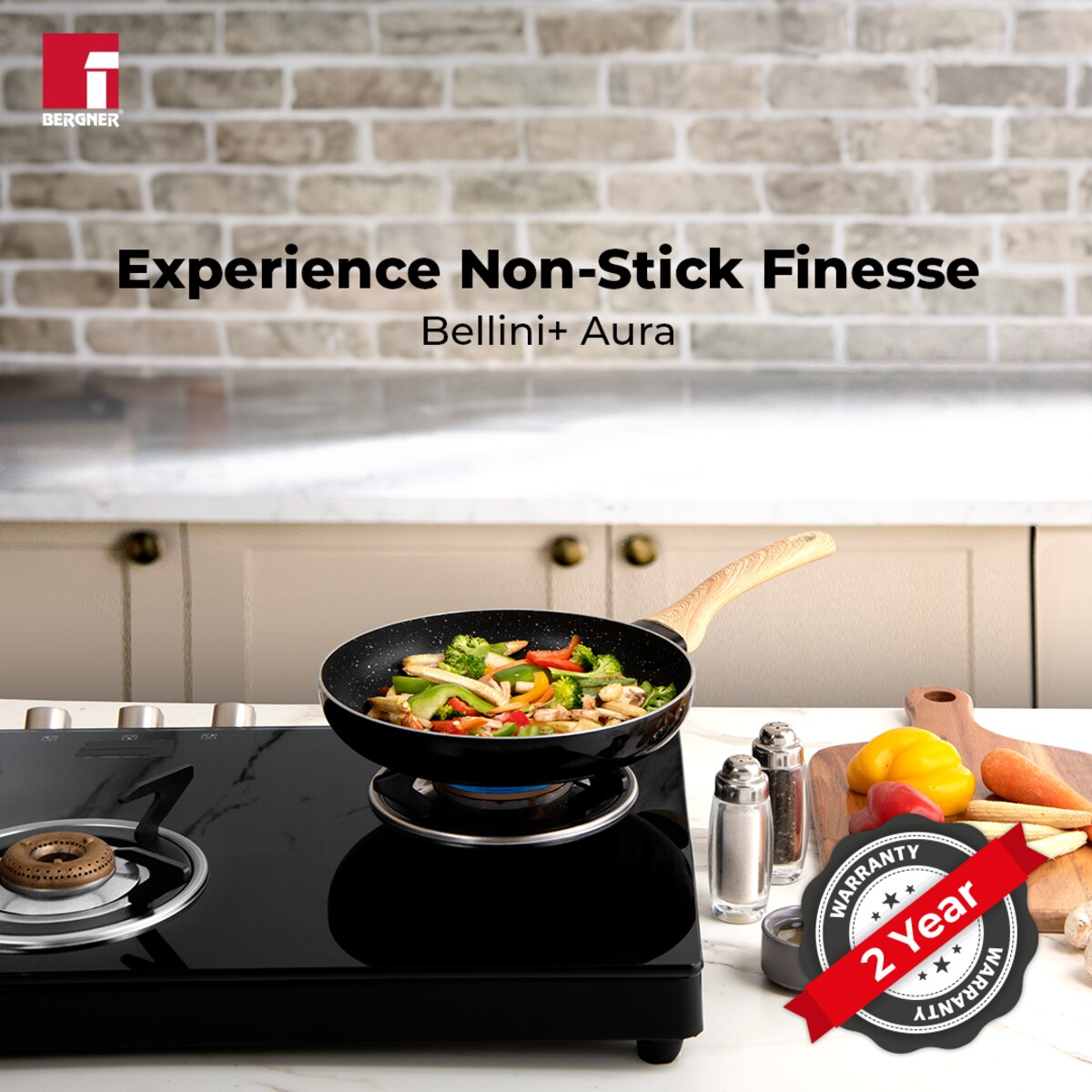 Bellini Plus Aura 5-Layer Non-Stick Omelet Pan / Frypan - Induction Bottom