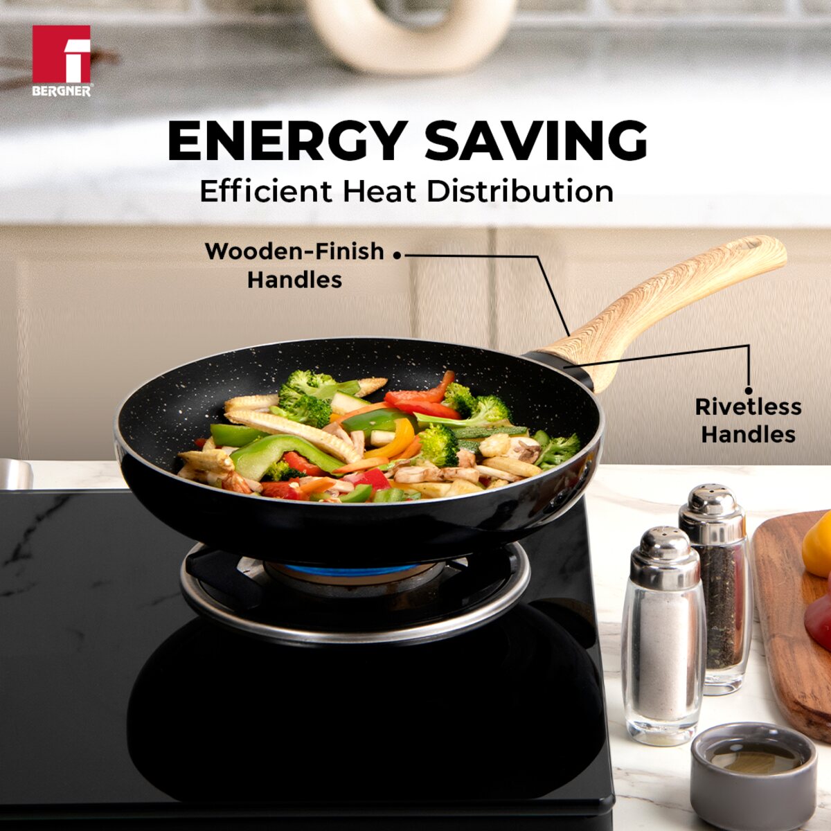 Bellini Plus Aura 5-Layer Non-Stick Omelet Pan / Frypan - Induction Bottom