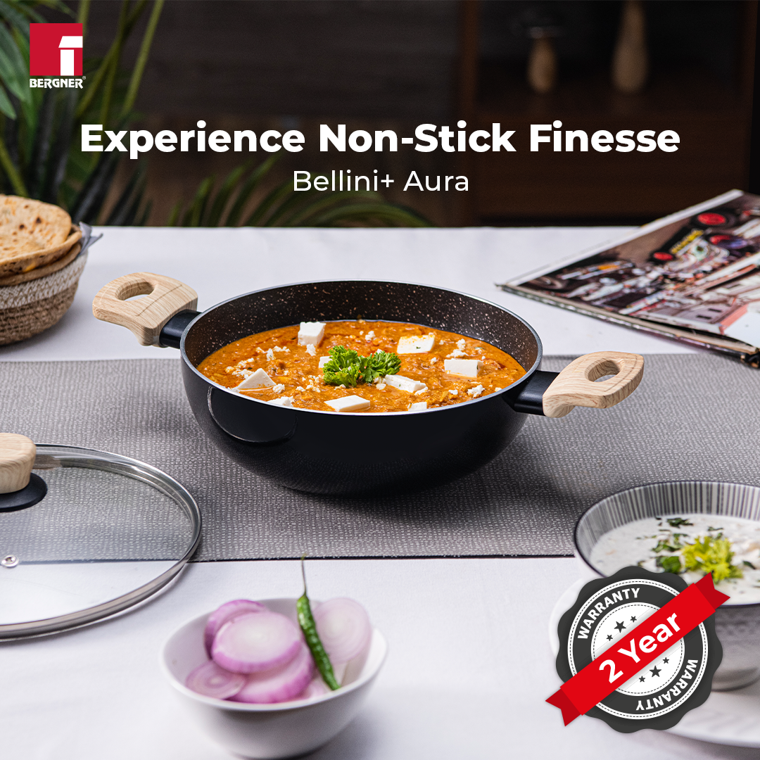 Bellini Plus Aura 5-Layer Non-Stick Kadai - Induction Bottom