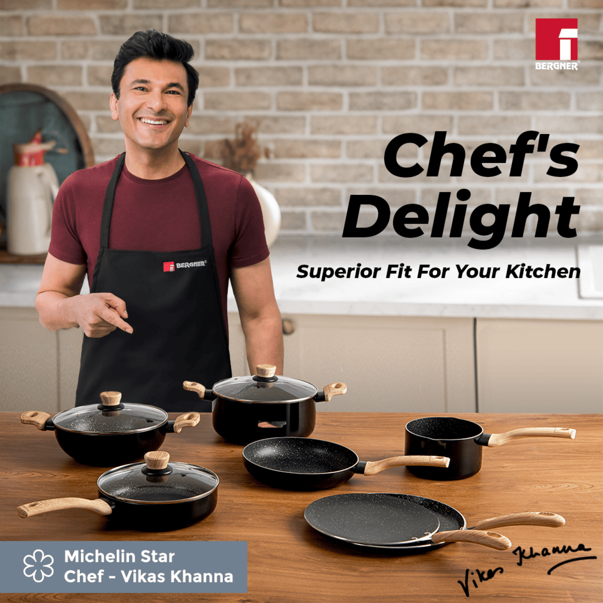 Bellini Plus Aura 5-Layer Non-Stick 24cm (3.6 Litres) Kadai
