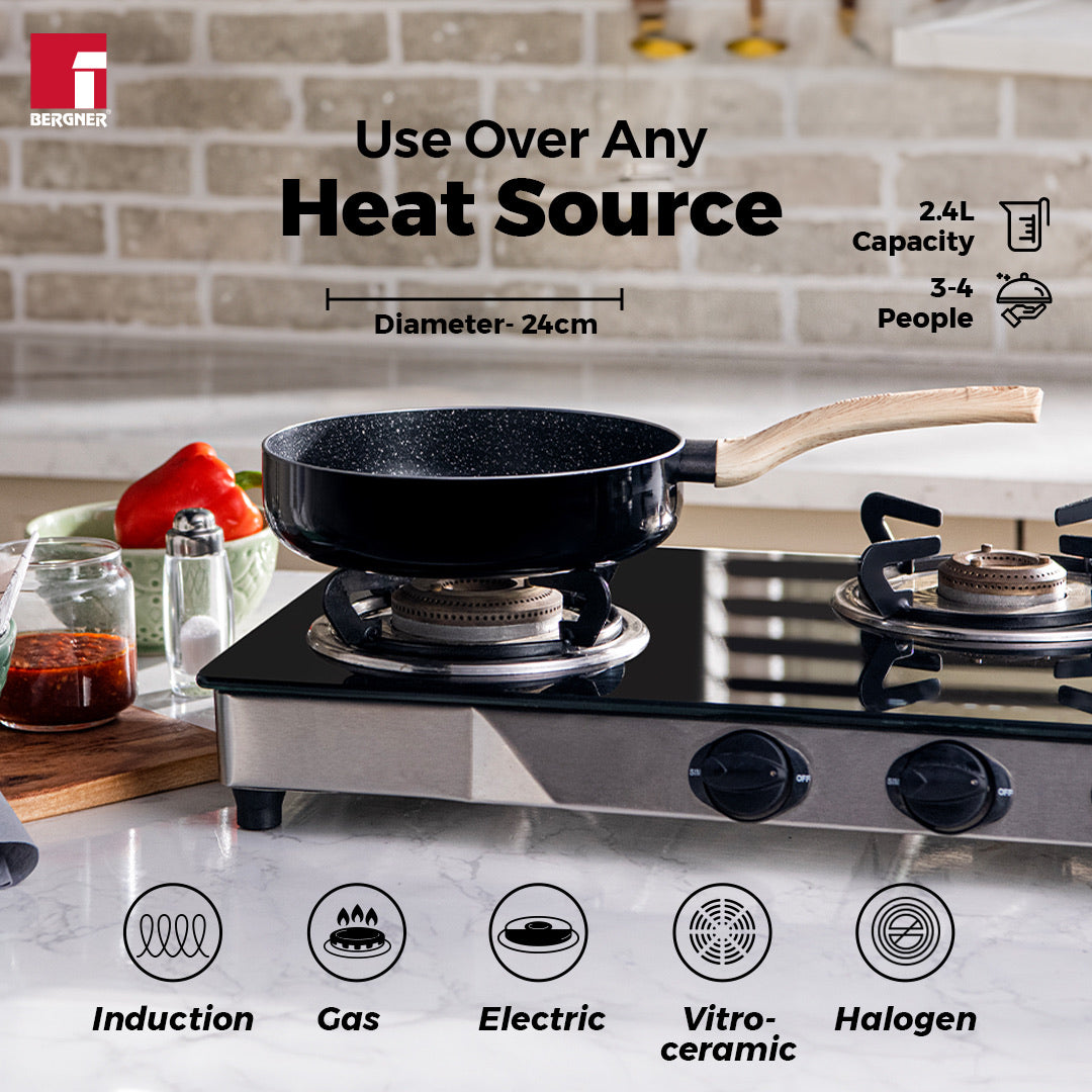 Bellini Plus Aura 5-Layer Non-Stick Deep Frypan - Induction Bottom