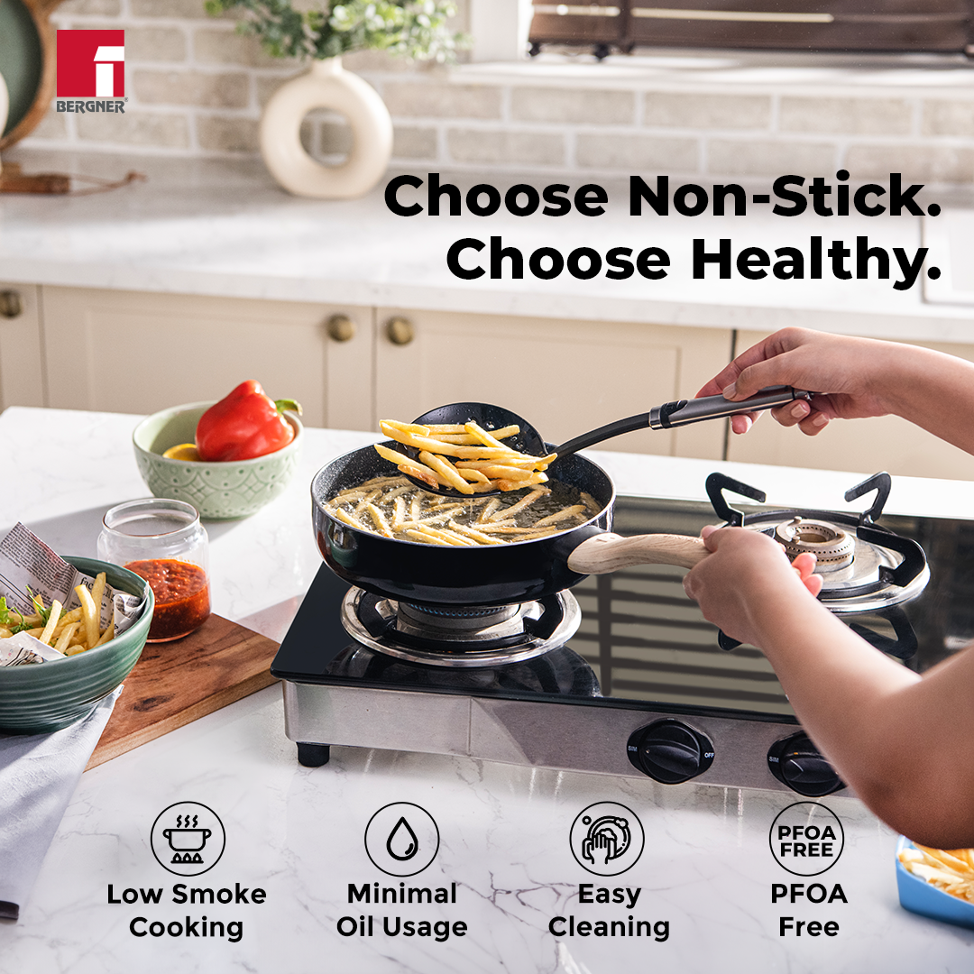 Bellini Plus Aura 5-Layer Non-Stick Deep Frypan - Induction Bottom