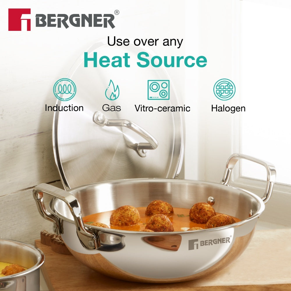 TriPro 4 Pcs Tri-Ply Stainless Steel Cookware combo