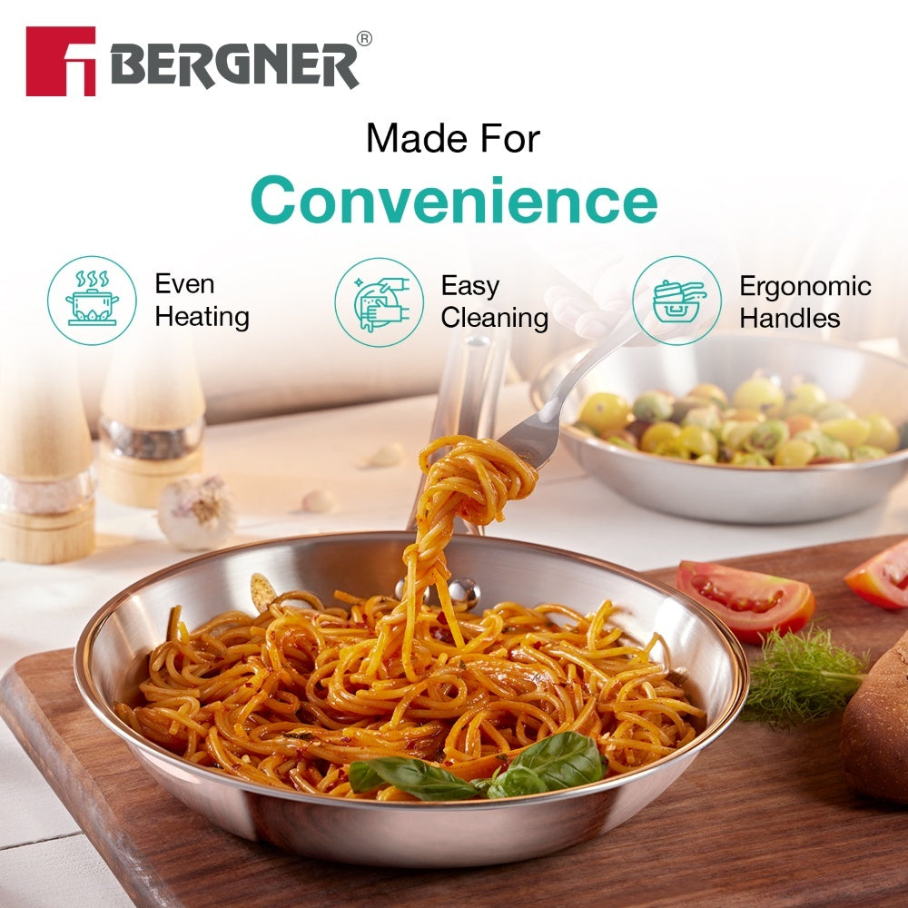 TriPro 4 Pcs Tri-Ply Stainless Steel Cookware combo