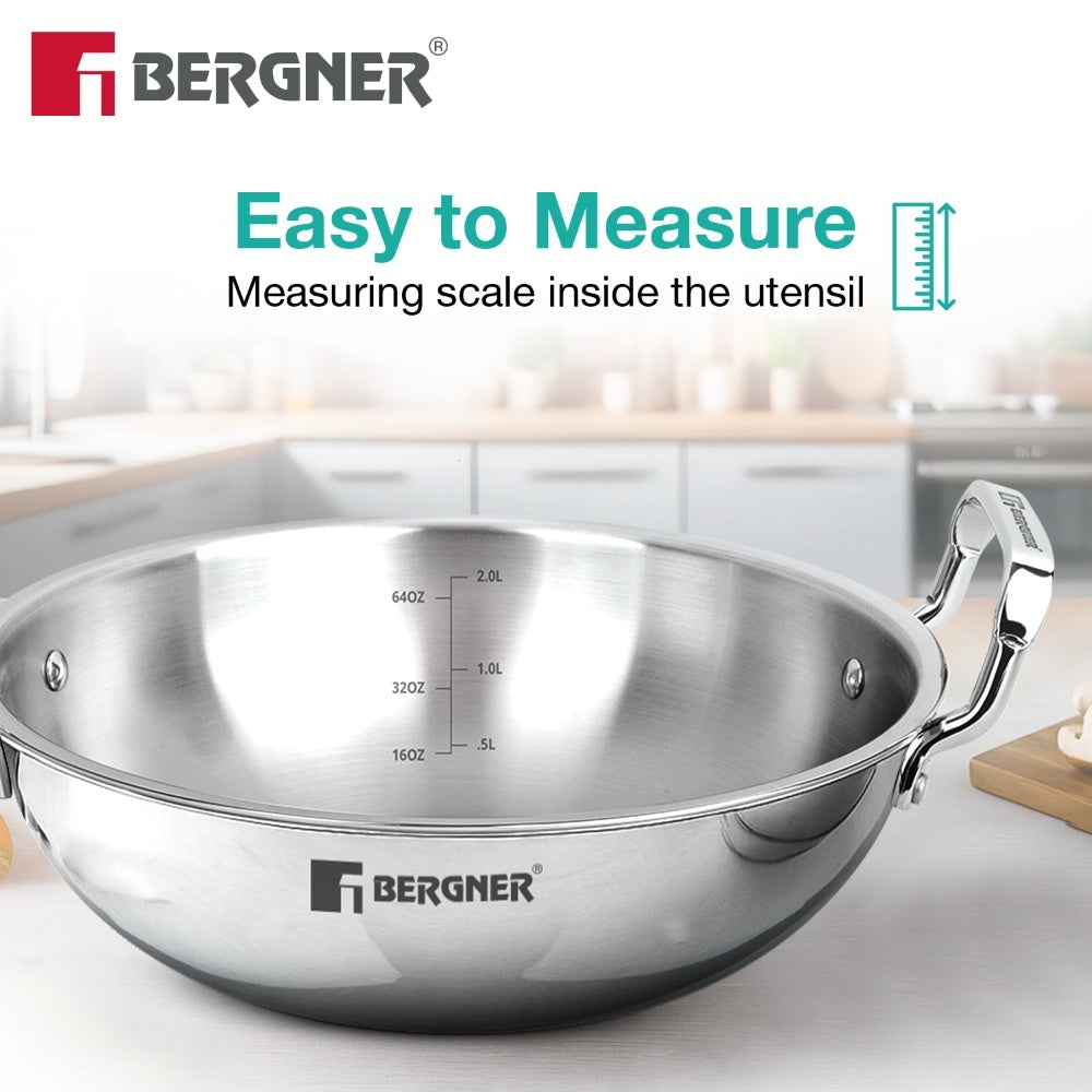 TriPro 4 Pcs Tri-Ply Stainless Steel Cookware combo