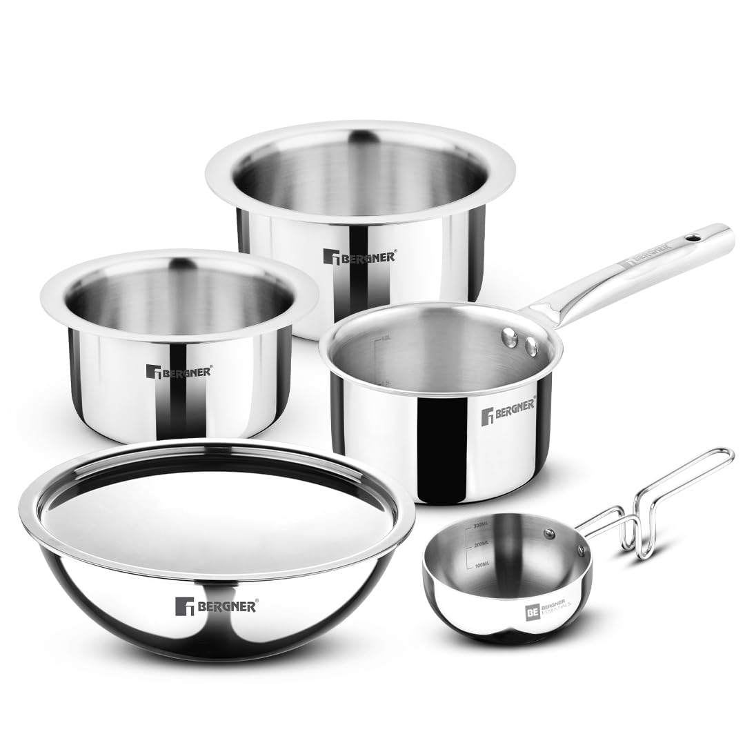 Tripro 6 Pcs Triply Cookware Set - Induction Bottom