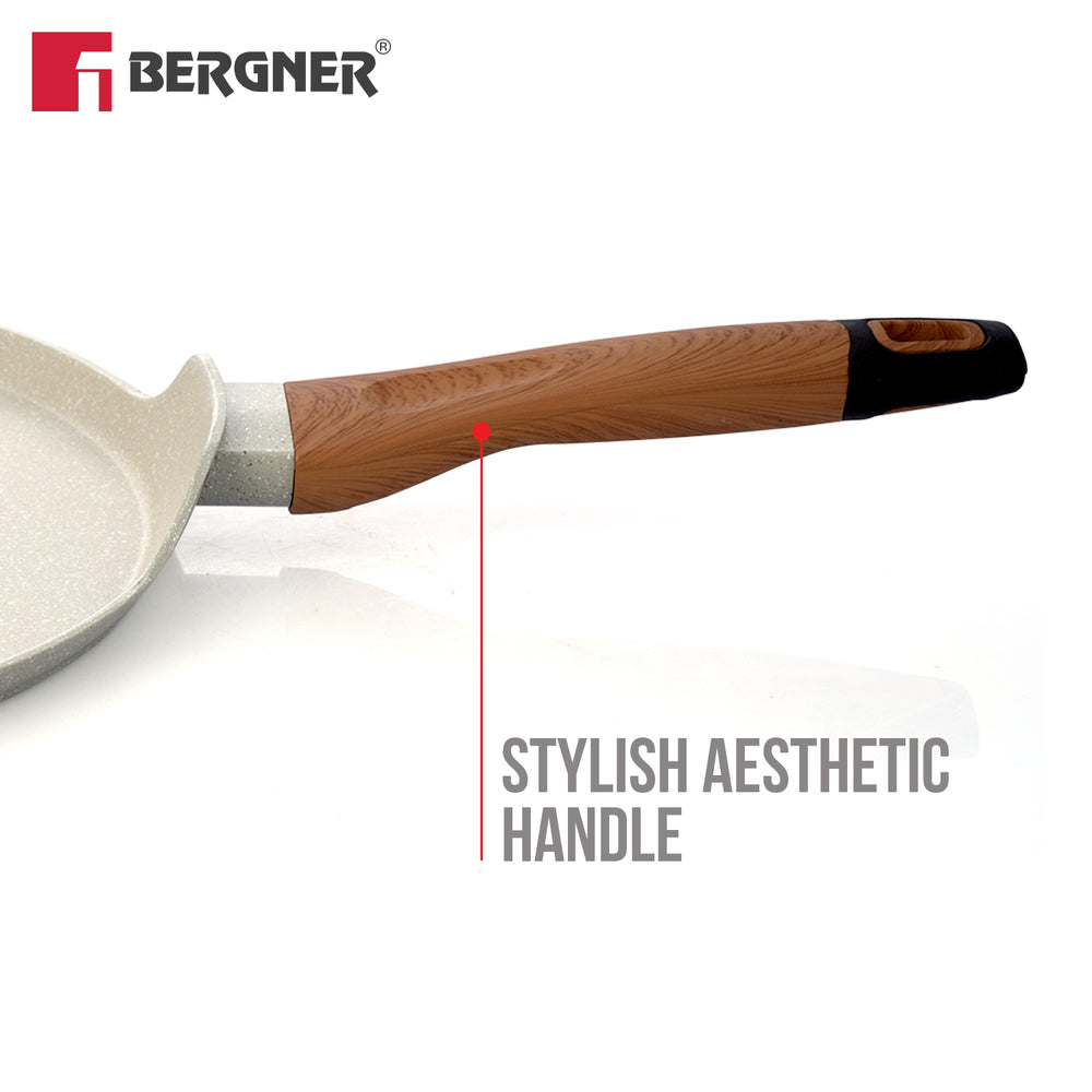 Ivory Granite Induction Non-Stick 3 Pcs Cookware Combo