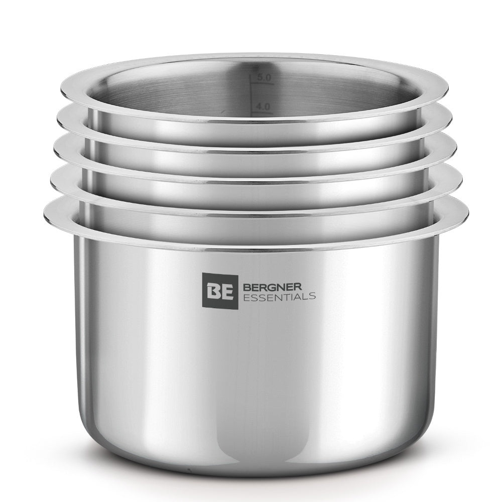 BE Essentials Triply 5 Pcs Tope Set with Lid
