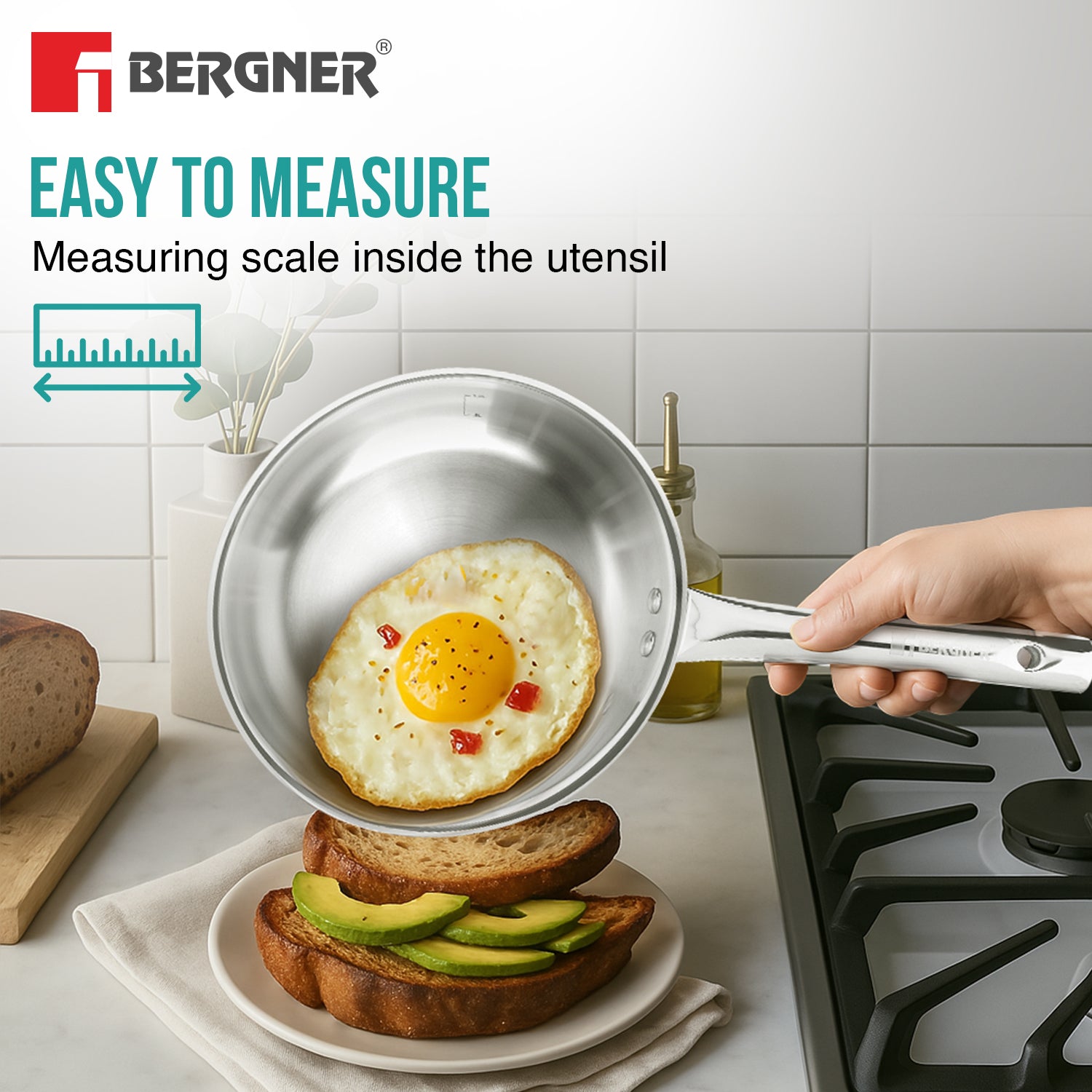 Bergner BE Essentials Tripro Triply 2 Pcs Cookware Combo - Induction Bottom