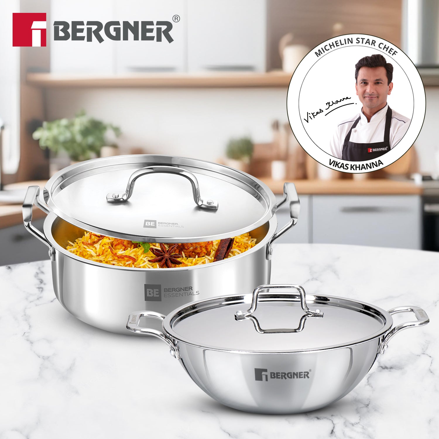 Tripro 4 Pcs Triply Cookware Set - Induction Bottom