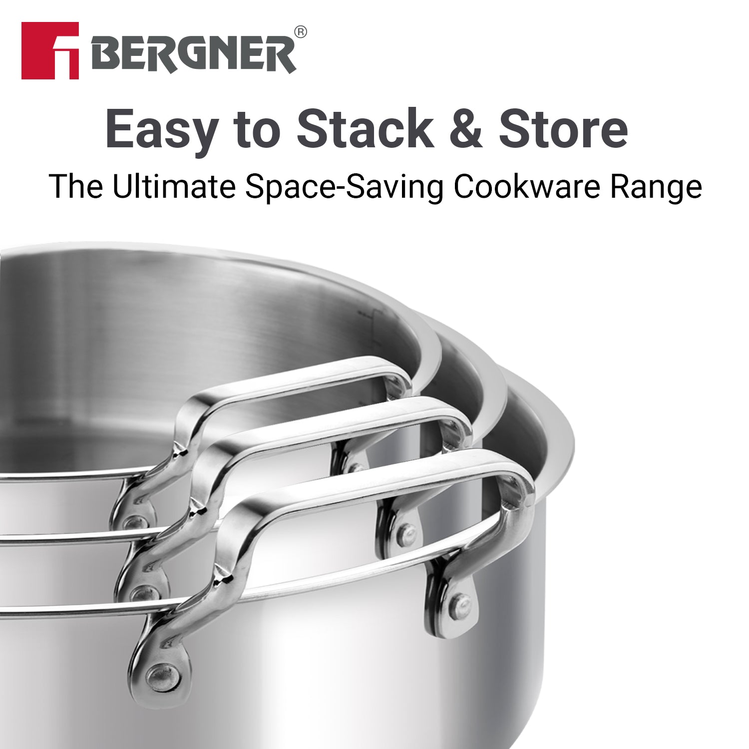 Tripro 4 Pcs Triply Cookware Set - Induction Bottom