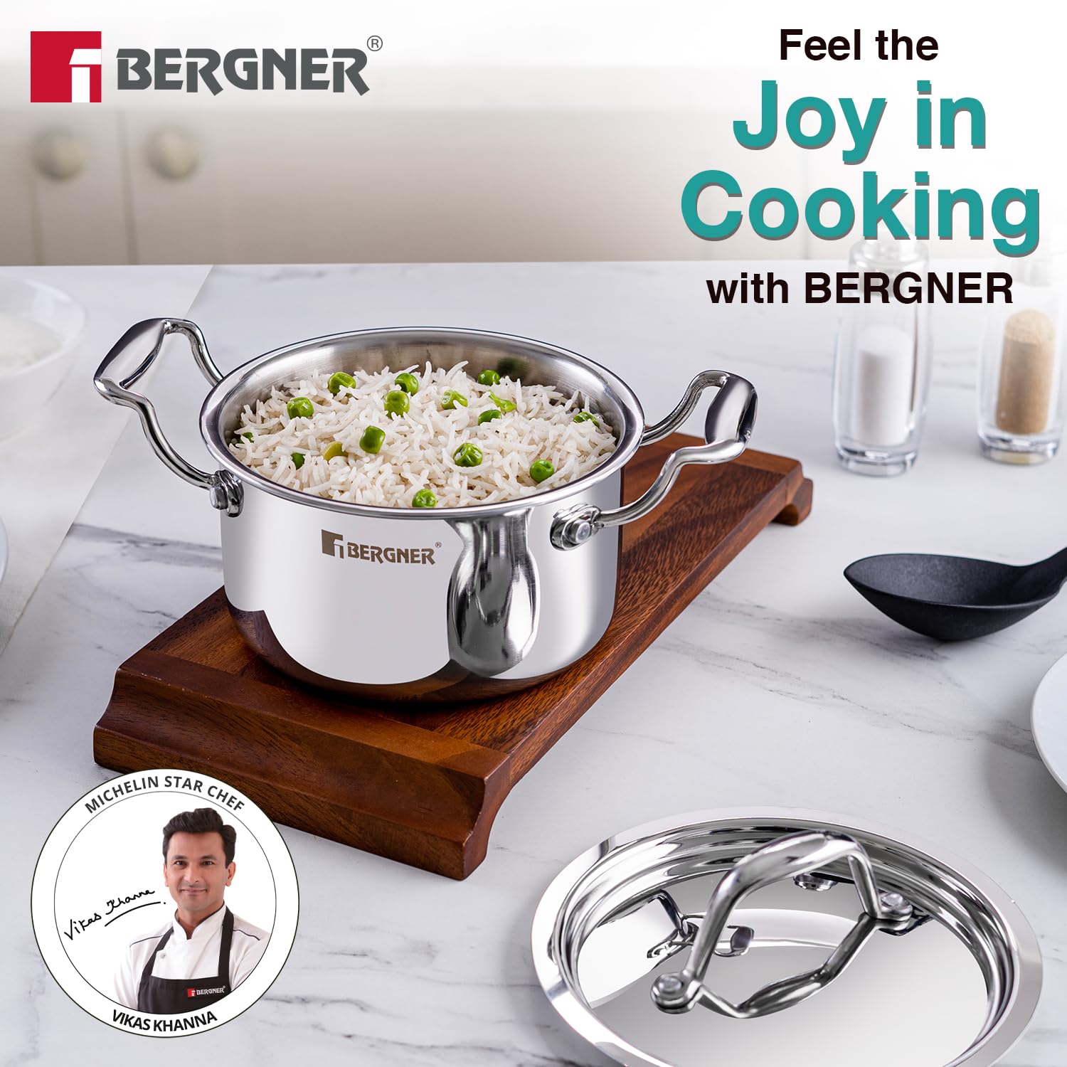 Argent Junior Chef Triply Stainless Steel Casserole Set 6 Pcs