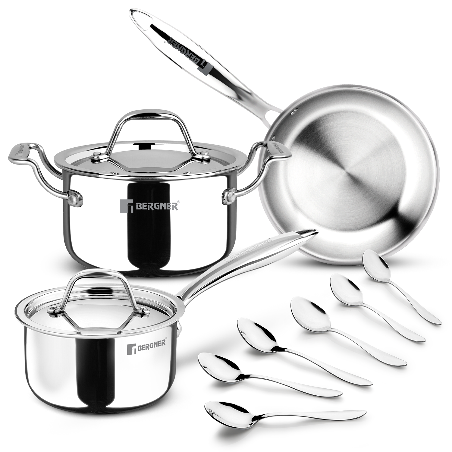 Argent Mini Triply Cookware Set 11 Pcs