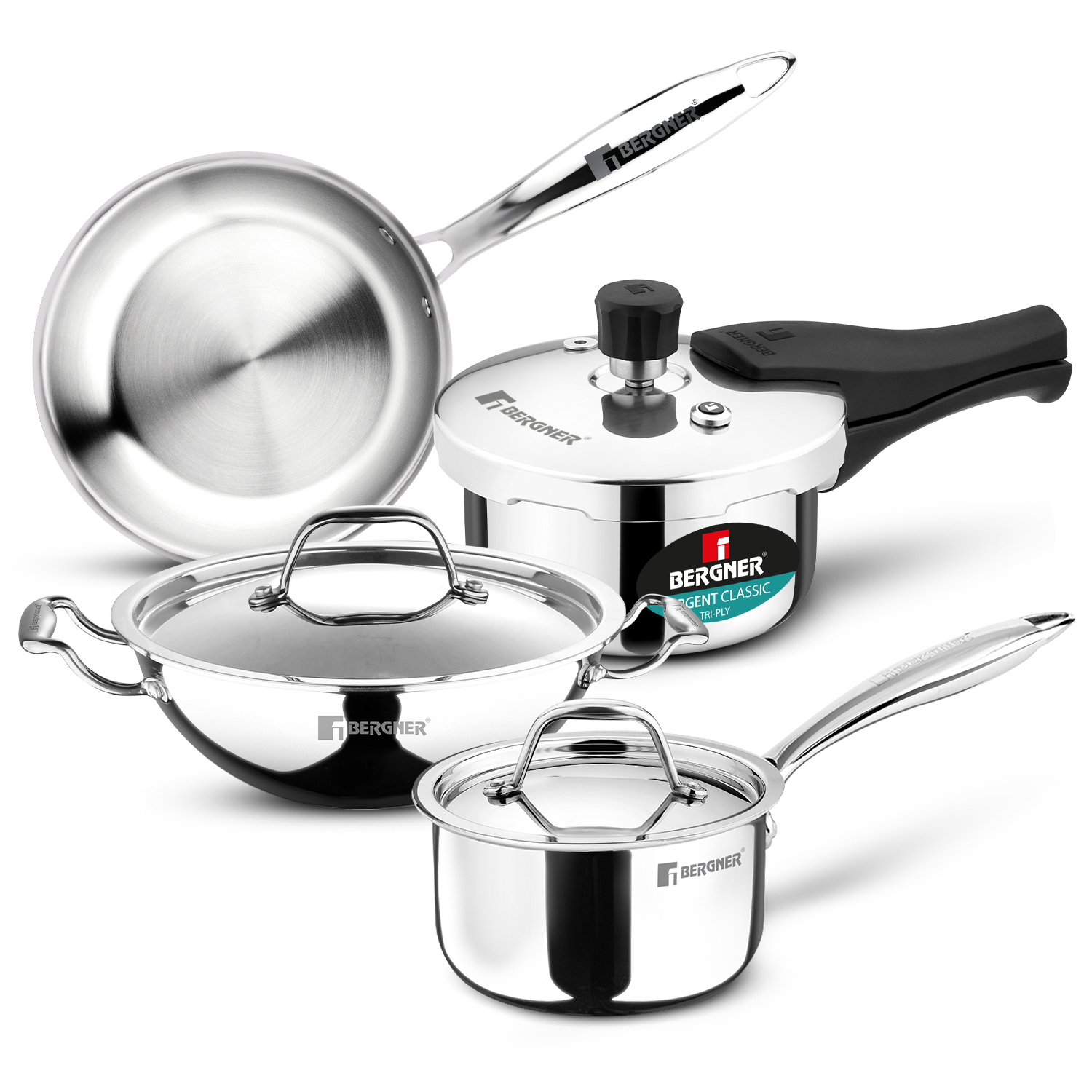 Argent Mini 6 Pcs Triply Cookware Set
