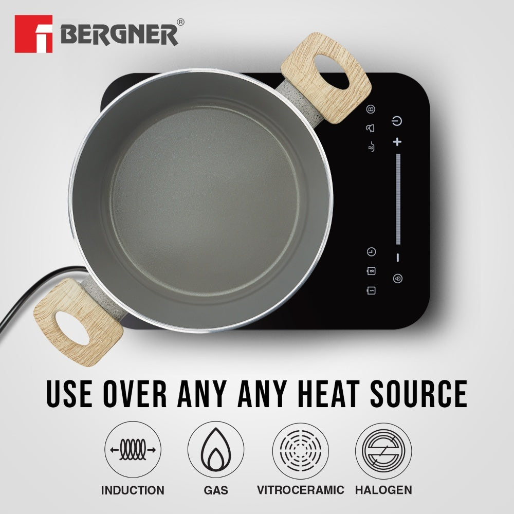Naturally Ceramic Forged Aluminium 24cm (4.5 L) Casserole - Induction Bottom