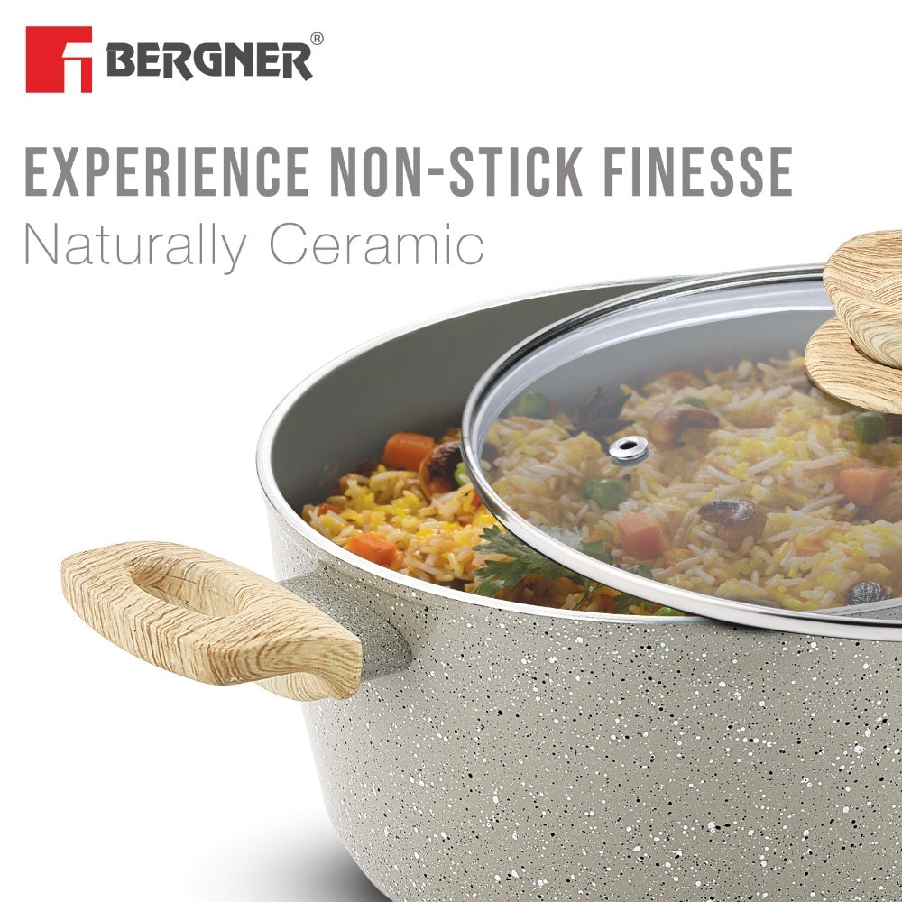 Naturally Ceramic Forged Aluminium 24cm (4.5 L) Casserole - Induction Bottom
