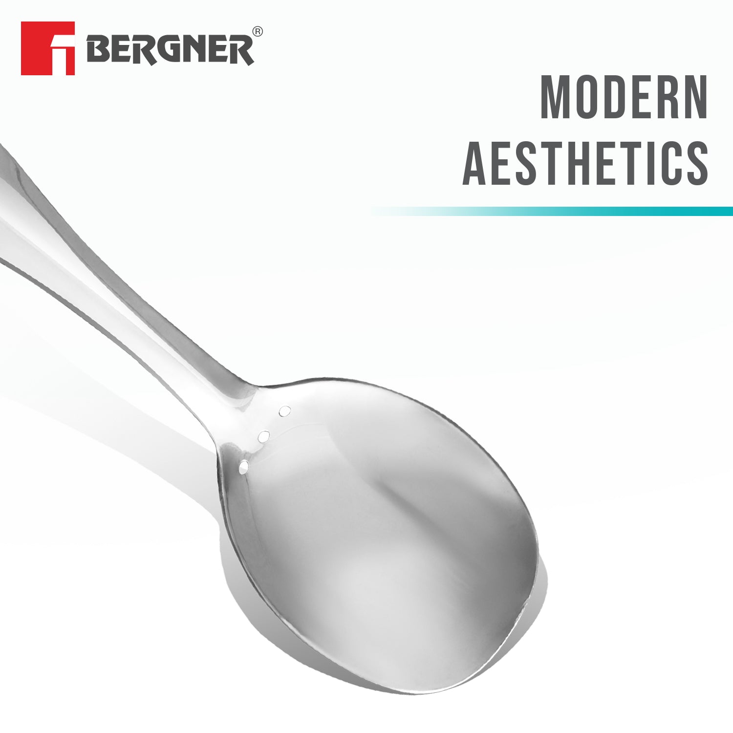 Argent Stainless Steel 26.6cm Solid Spoon for Cooking and Serving