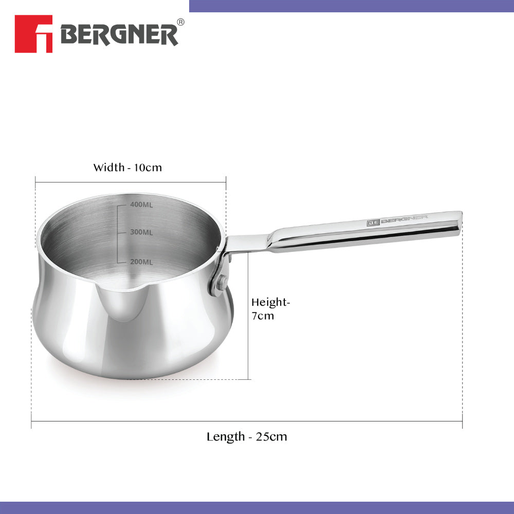 BE Essentials Tri-Ply Stainless Steel 10cm (400ml) Coffee Warmer