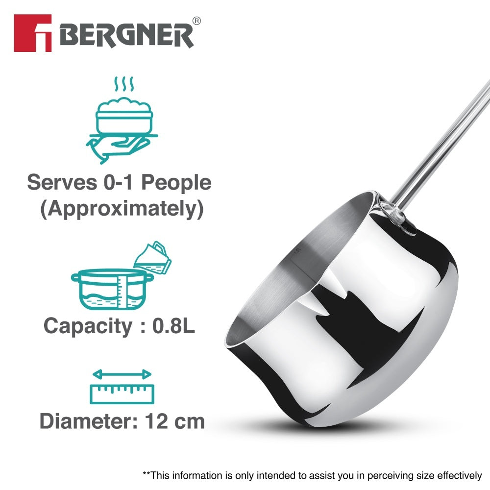 BE Essentials Tri-Ply Stainless Steel 12cm (800ml) Coffee Warmer