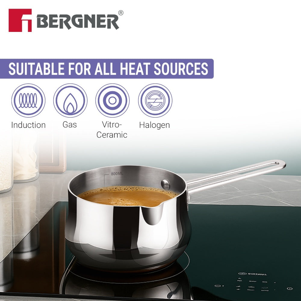 BE Essentials Tri-Ply Stainless Steel 12cm (800ml) Coffee Warmer
