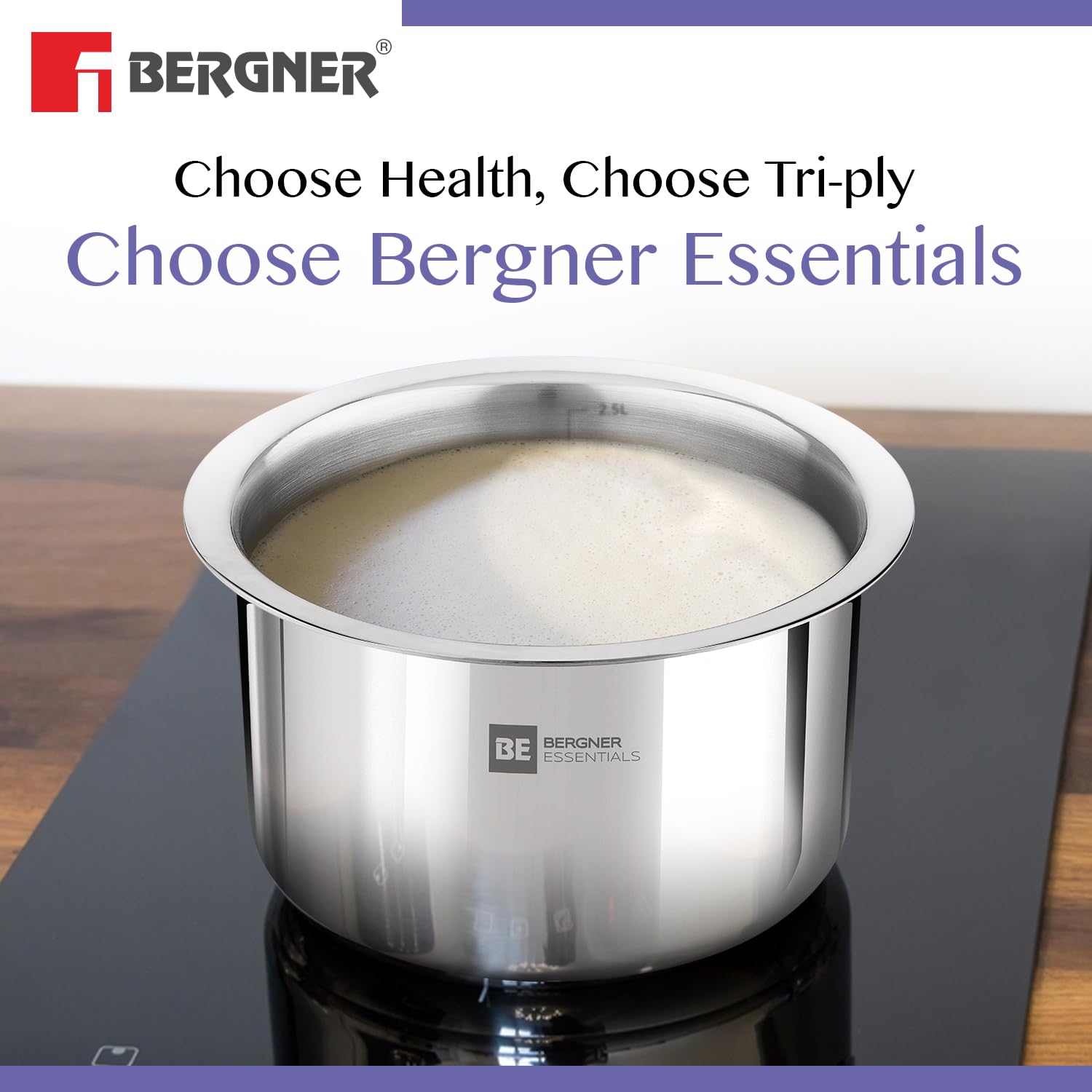 Bergner BE Essentials 5 Pcs Tope Set - Induction Bottom