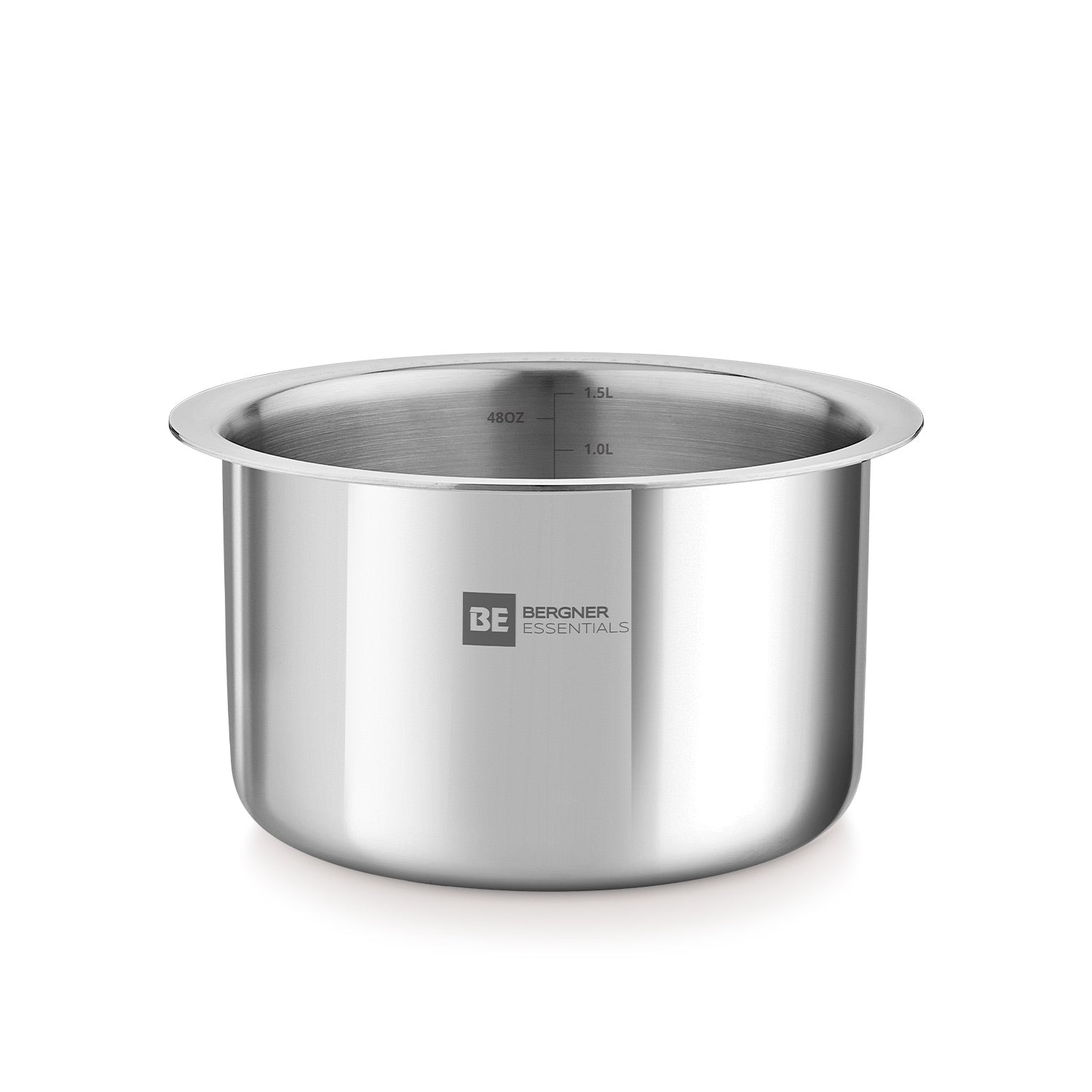 Bergner BE Essentials Tri-Ply Stainless Steel Junior Tope - Induction Bottom (5-Year Warranty)