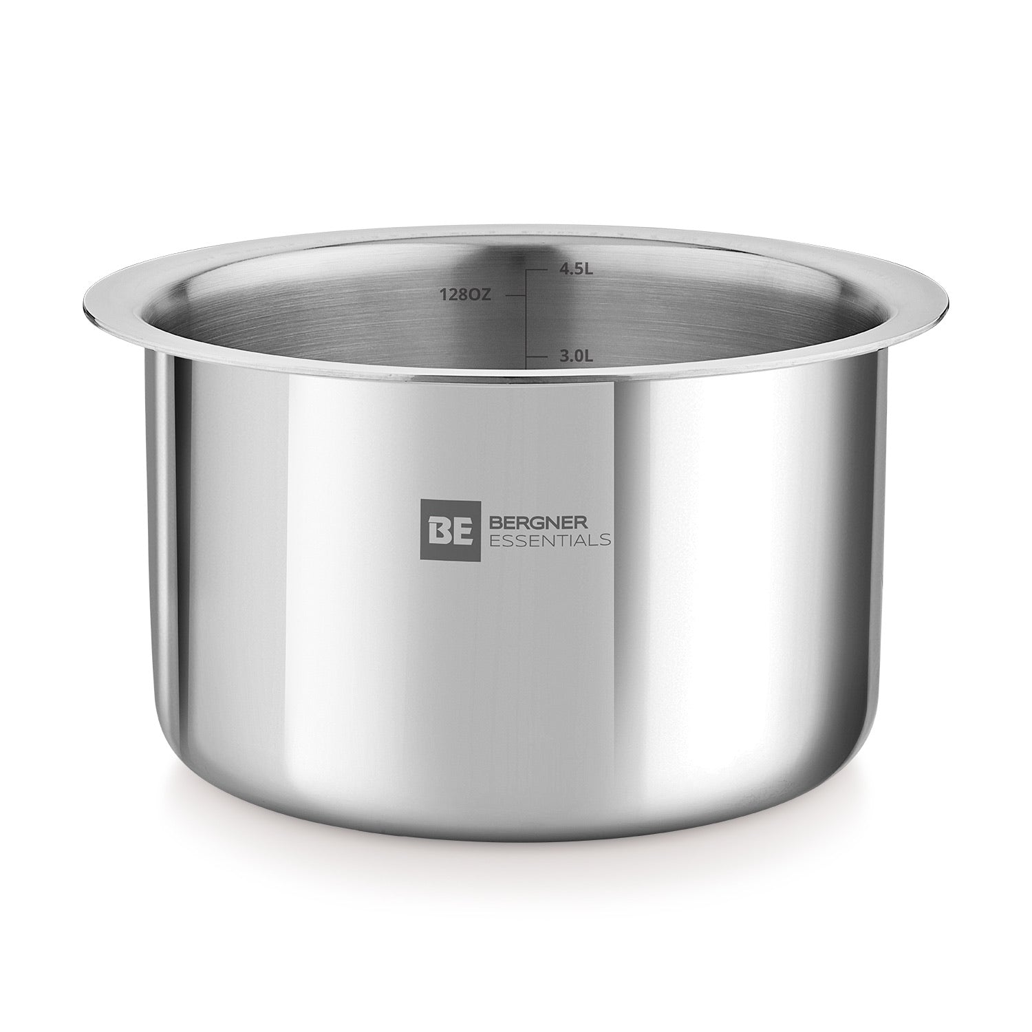 Bergner BE Essentials Tri-Ply Stainless Steel Junior Tope - Induction Bottom (5-Year Warranty)