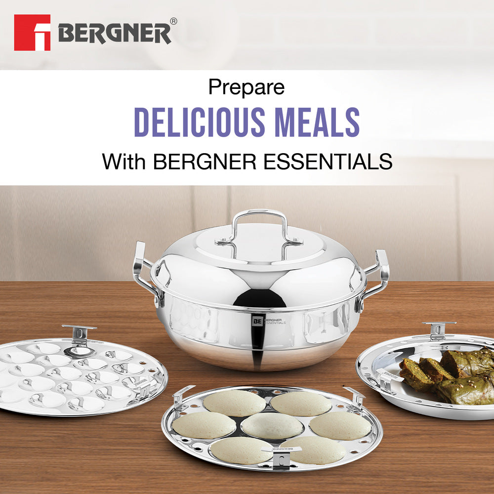 BE Essentials Tri-Ply Stainless Steel 27cm Multikadai