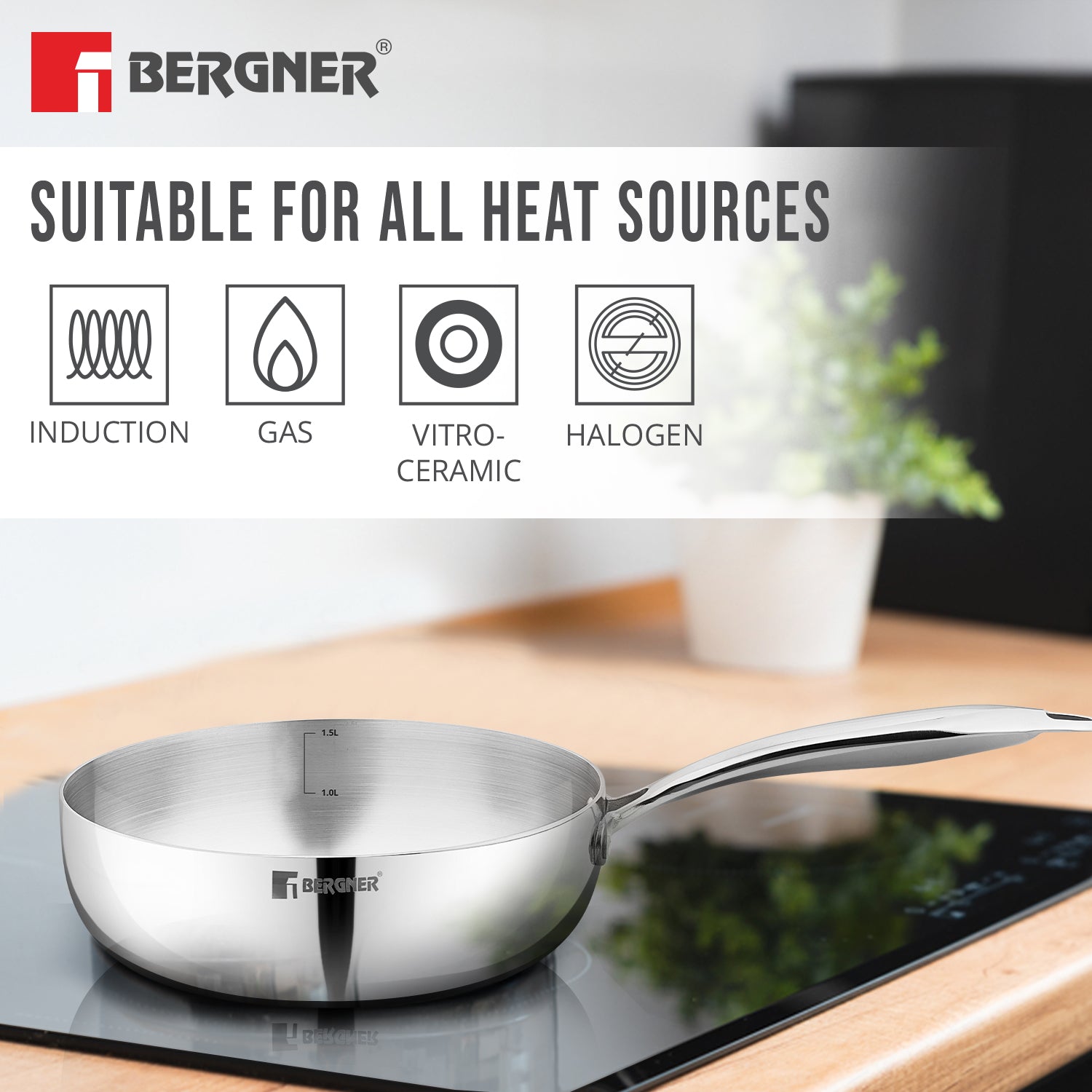 Argent Saira 18cm (1.5L) Multi frypan