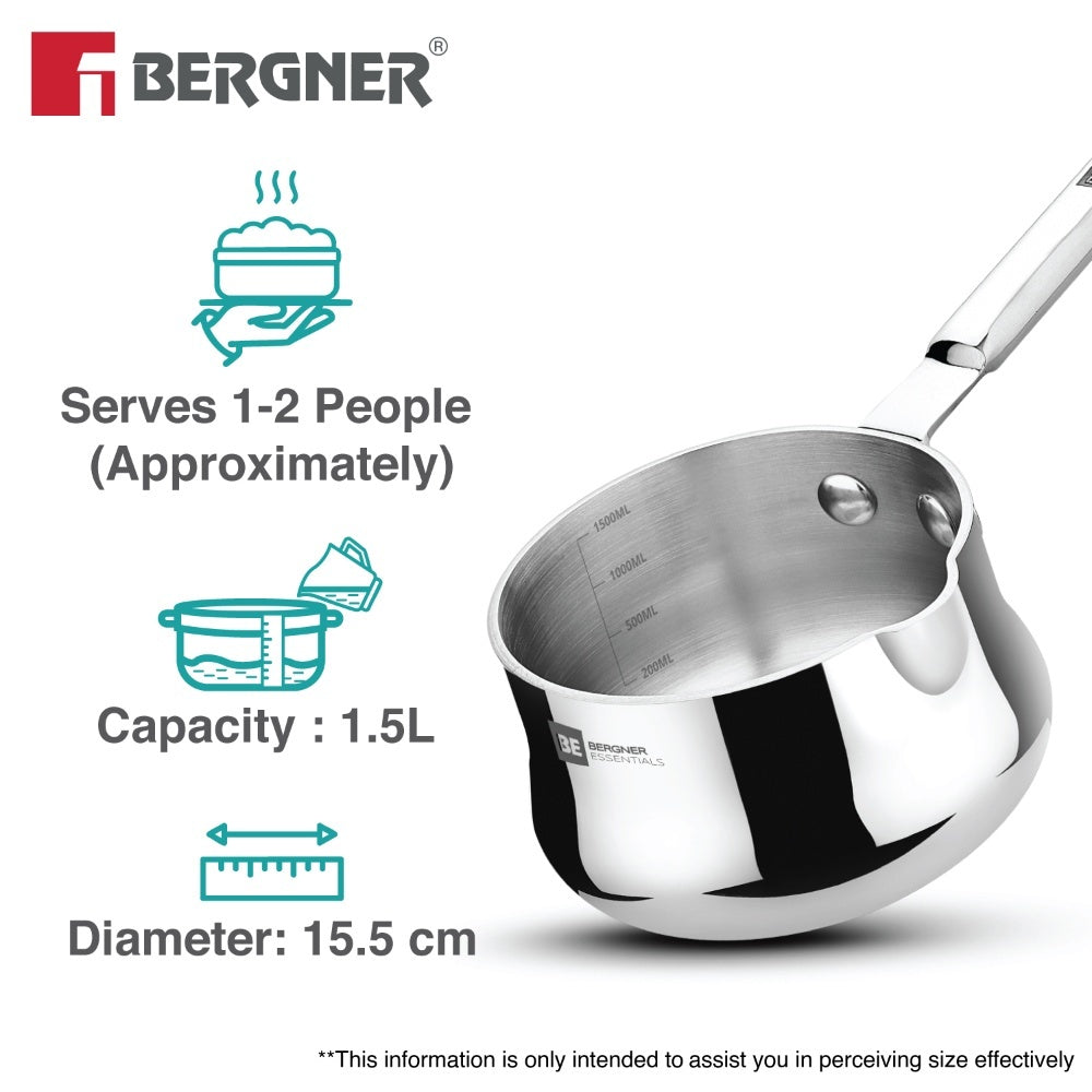 BE Essentials Tri-Ply Stainless Steel 14cm (1.5L) Coffee Warmer