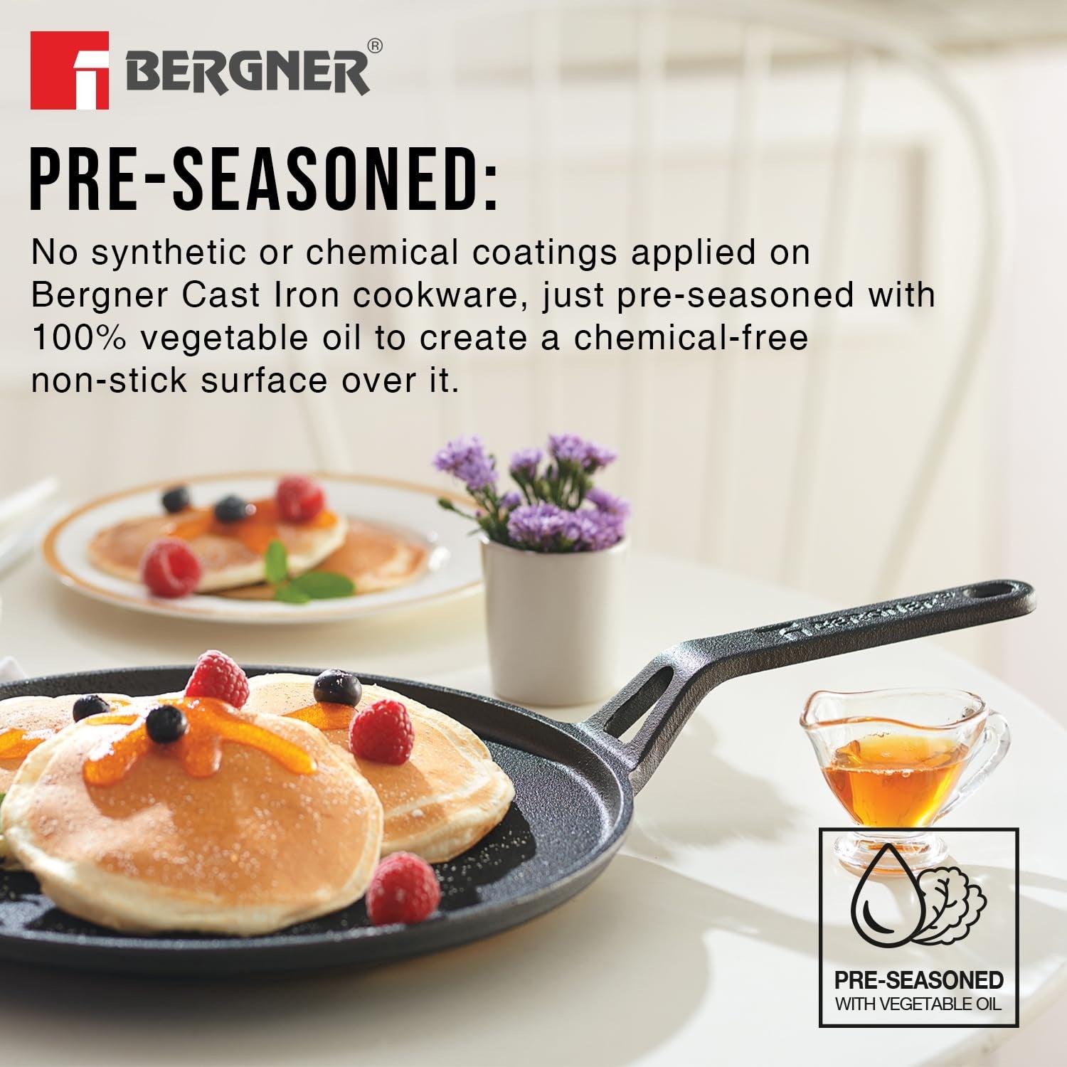 Eco Cast Iron 28cm Dosa Tawa