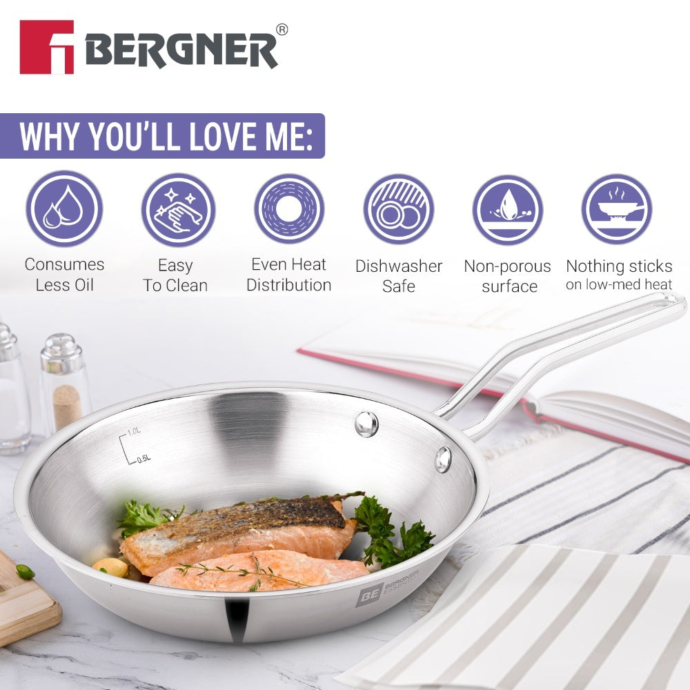 BE Essentials TriPly 4 Pcs Stainless Steel Cookware Set