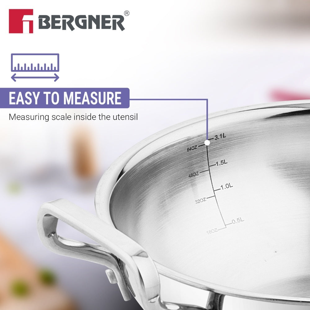 BE Essentials TriPly 4 Pcs Stainless Steel Cookware Set