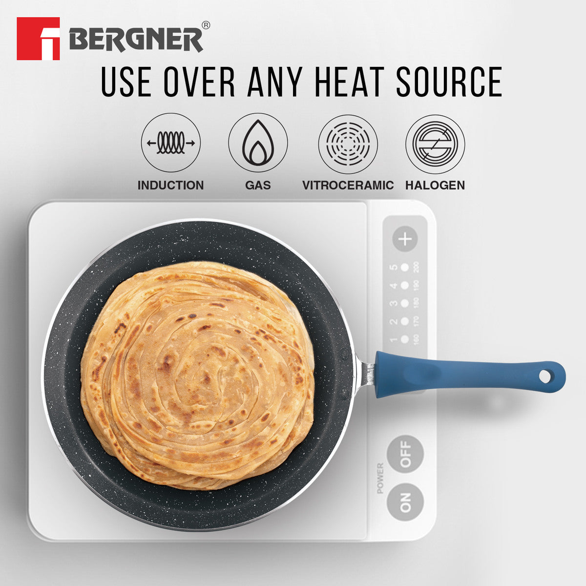 Aster Non-Stick 4 Pcs Cookware Set - Induction Bottom