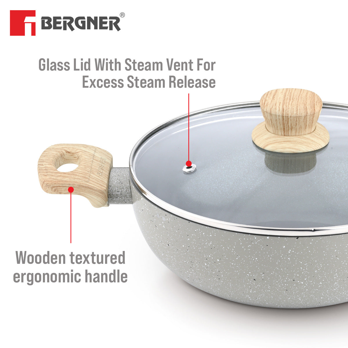 Terra Non-Stick 3 Pcs Cookware Set - Induction Bottom