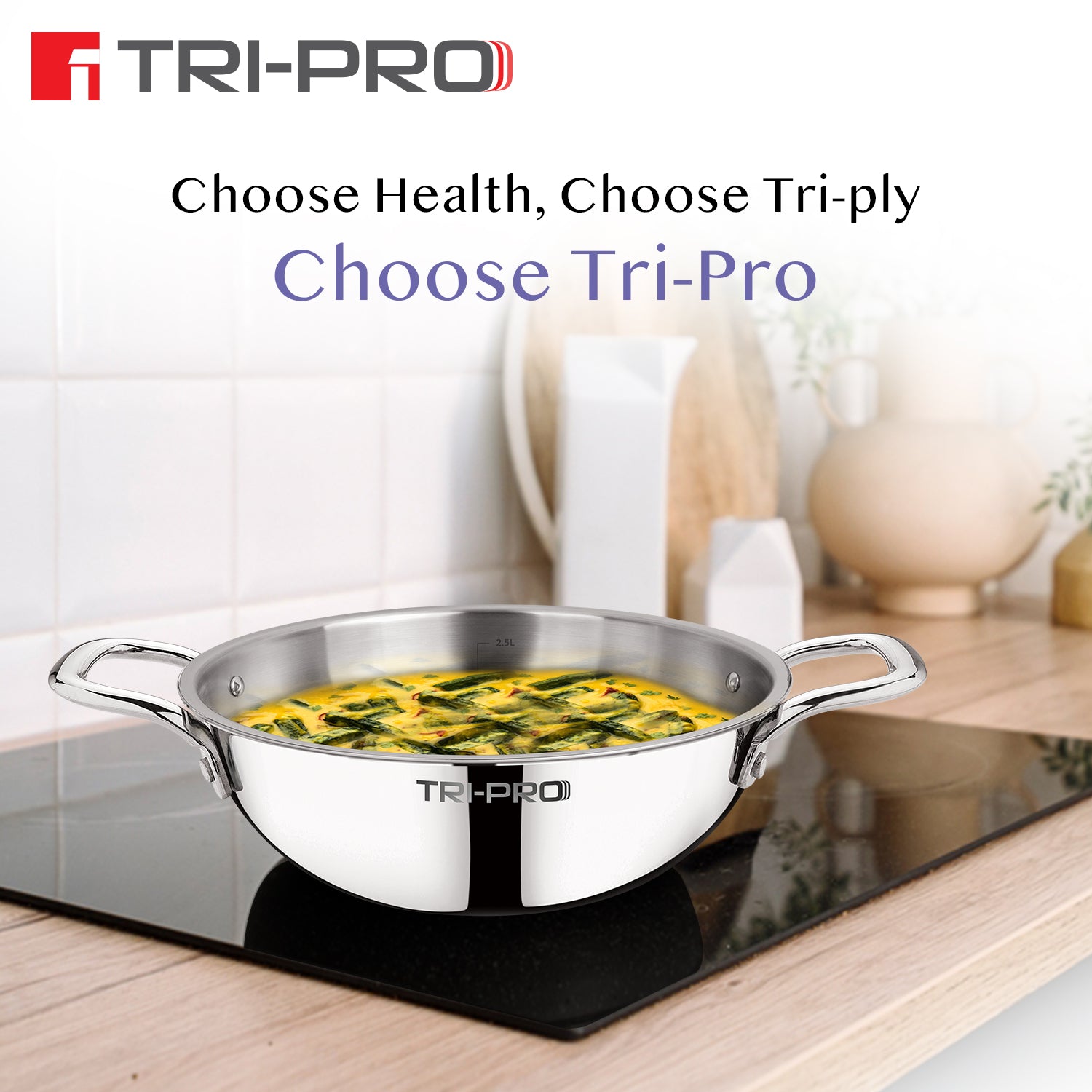 Tri-Pro 3 Pcs Cookware Set - Induction Bottom (5-Years Warranty)