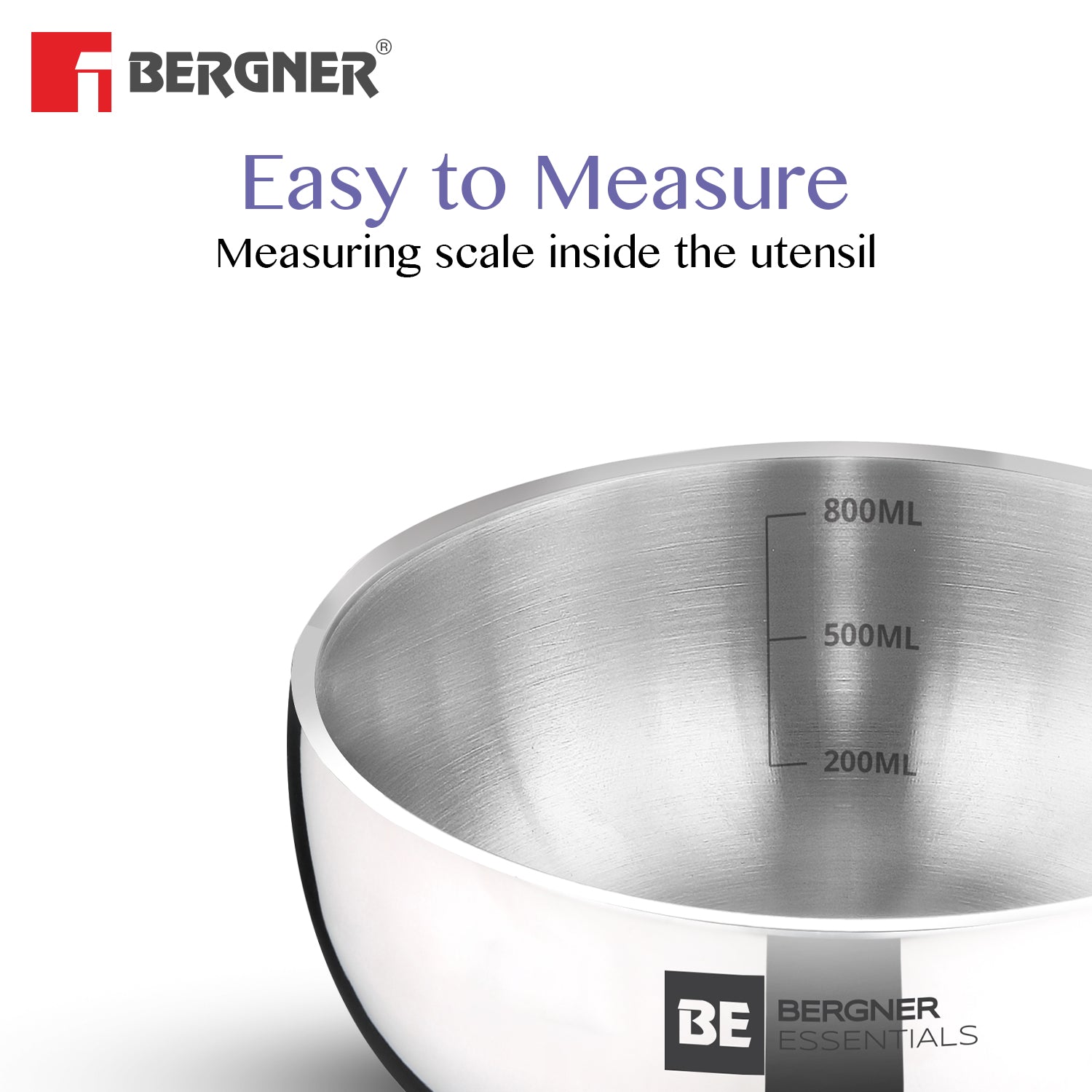 BE Essentials TriPly Stainless Steel 3 Pcs Mini Tasra Set