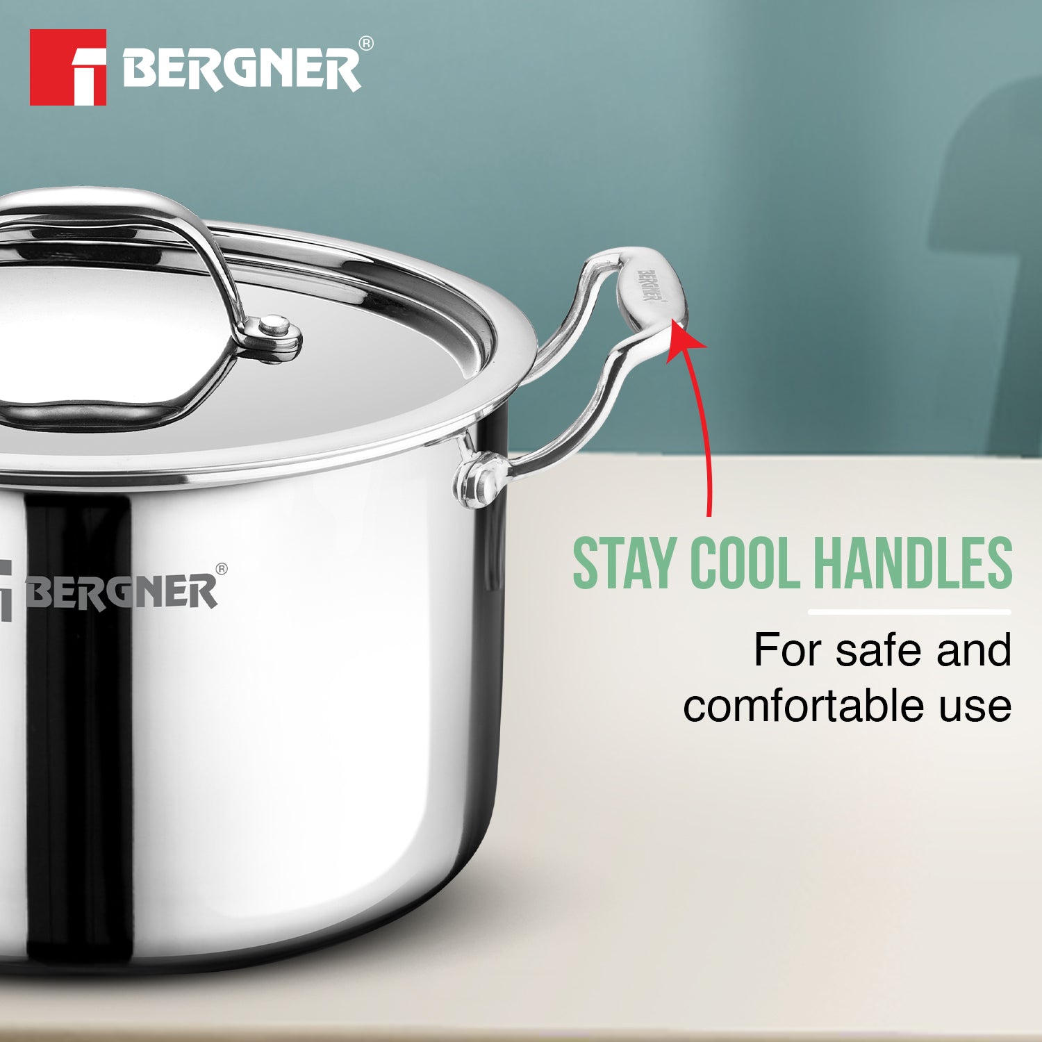 Argent Samsara Triply Stockpot with Stainless Steel Lid 28cm / 10L