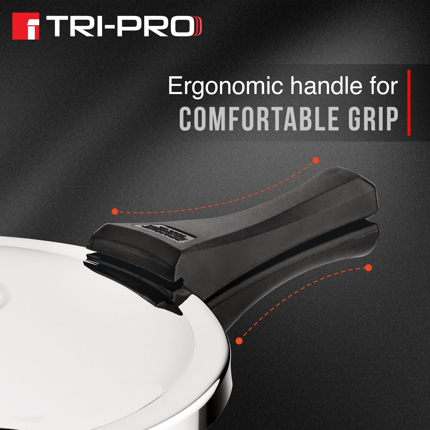 BE Essentials TriPro Tri-Ply Stainless Steel 5L Outer Lid Pressure Cooker - Induction Compatible