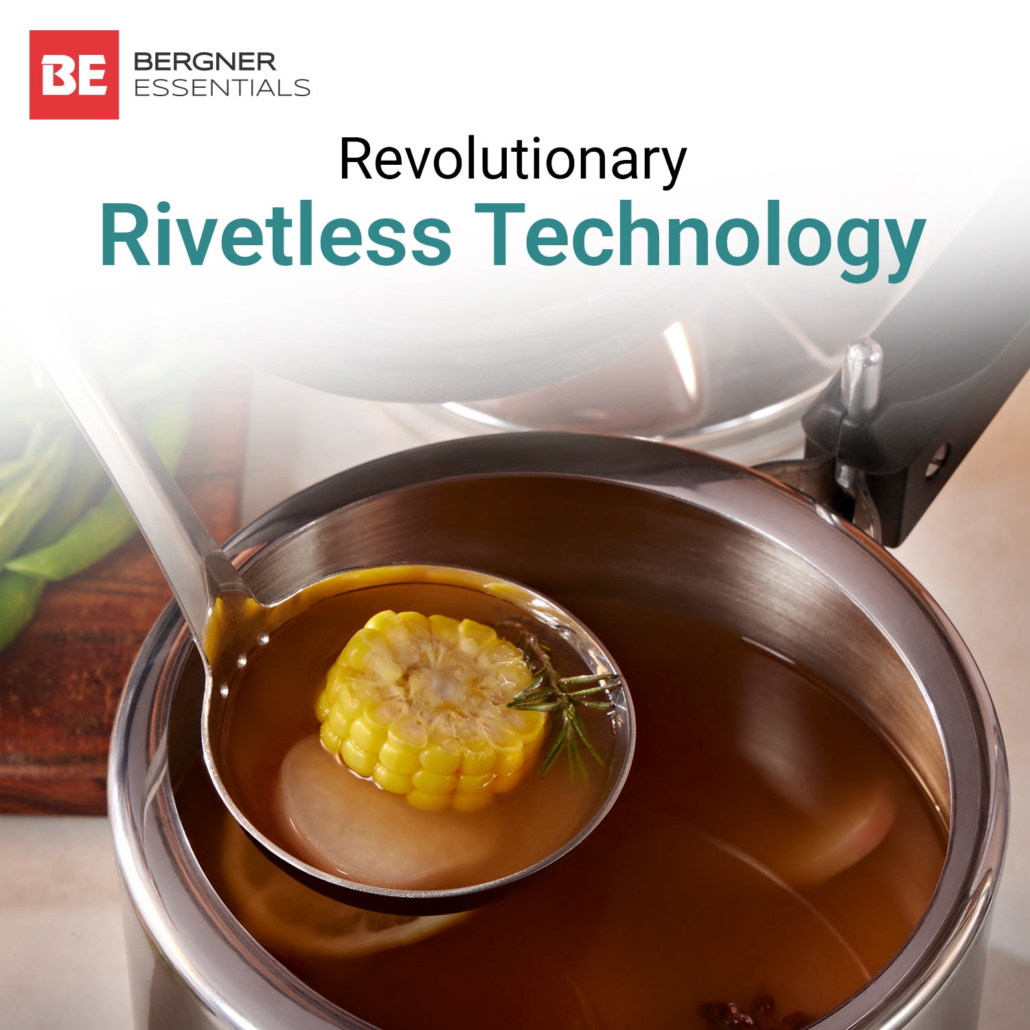 BE Essentials TriPro Tri-Ply Stainless Steel 5L Inner Lid Pressure Cooker - Induction Compatible