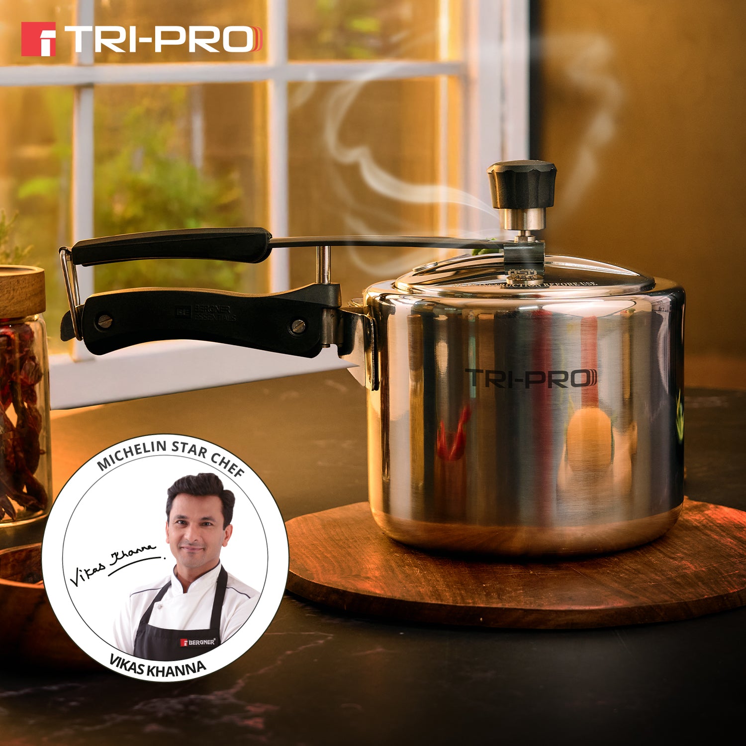 Tripro Triply 3L Inner Lid Pressure Cooker