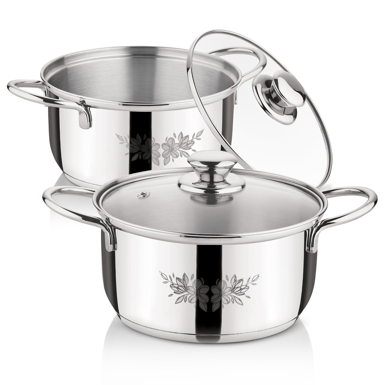 Essential Plus Stainless Steel 4 Pcs Casserole Set with Lid
