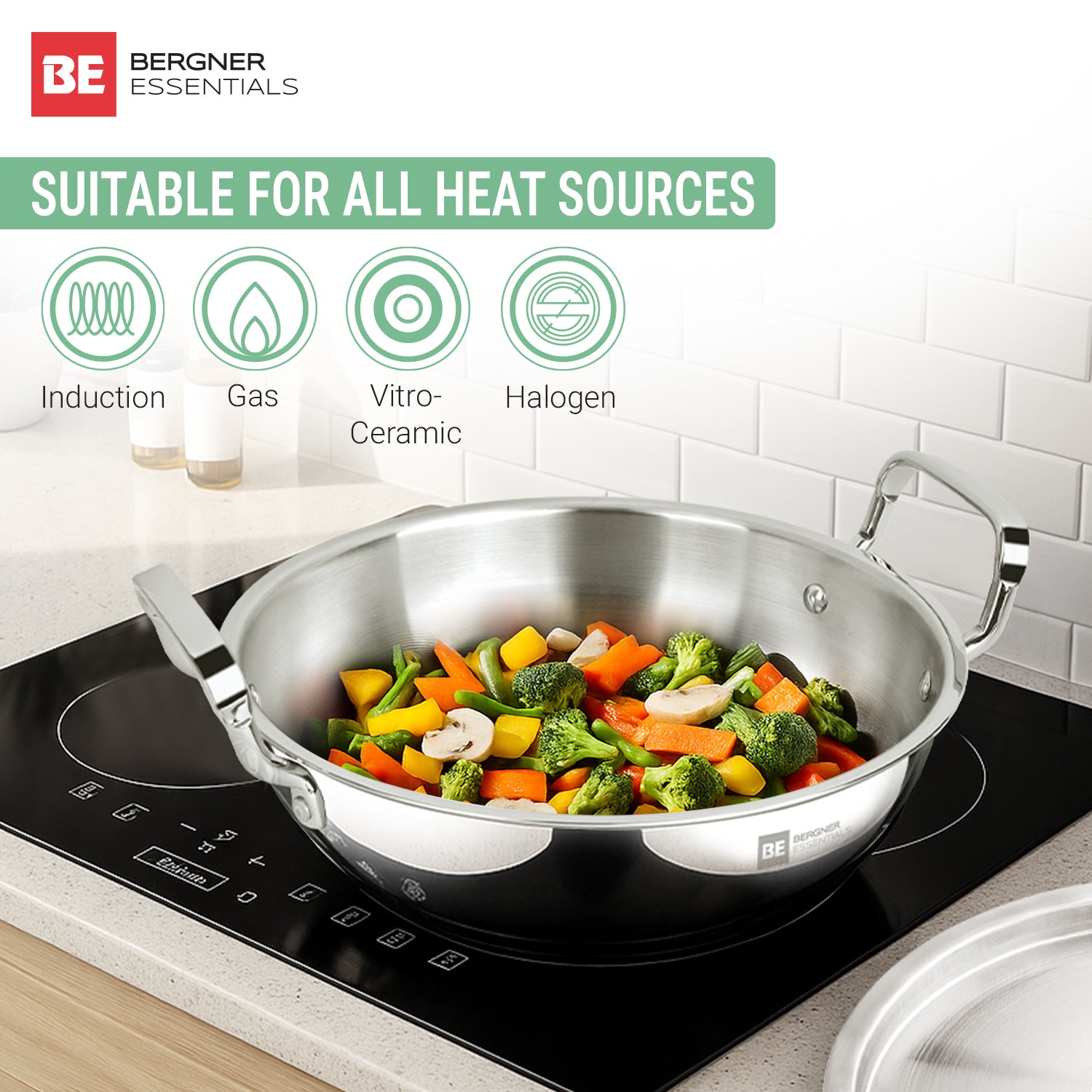 Tripro 3 Pcs Triply Cookware Set - Induction Bottom