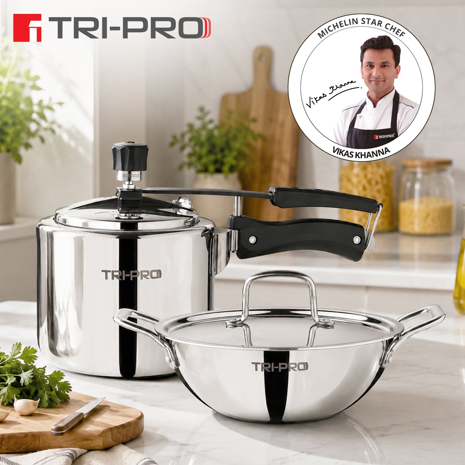 TriPro Triply Cookware Set 3 Pcs