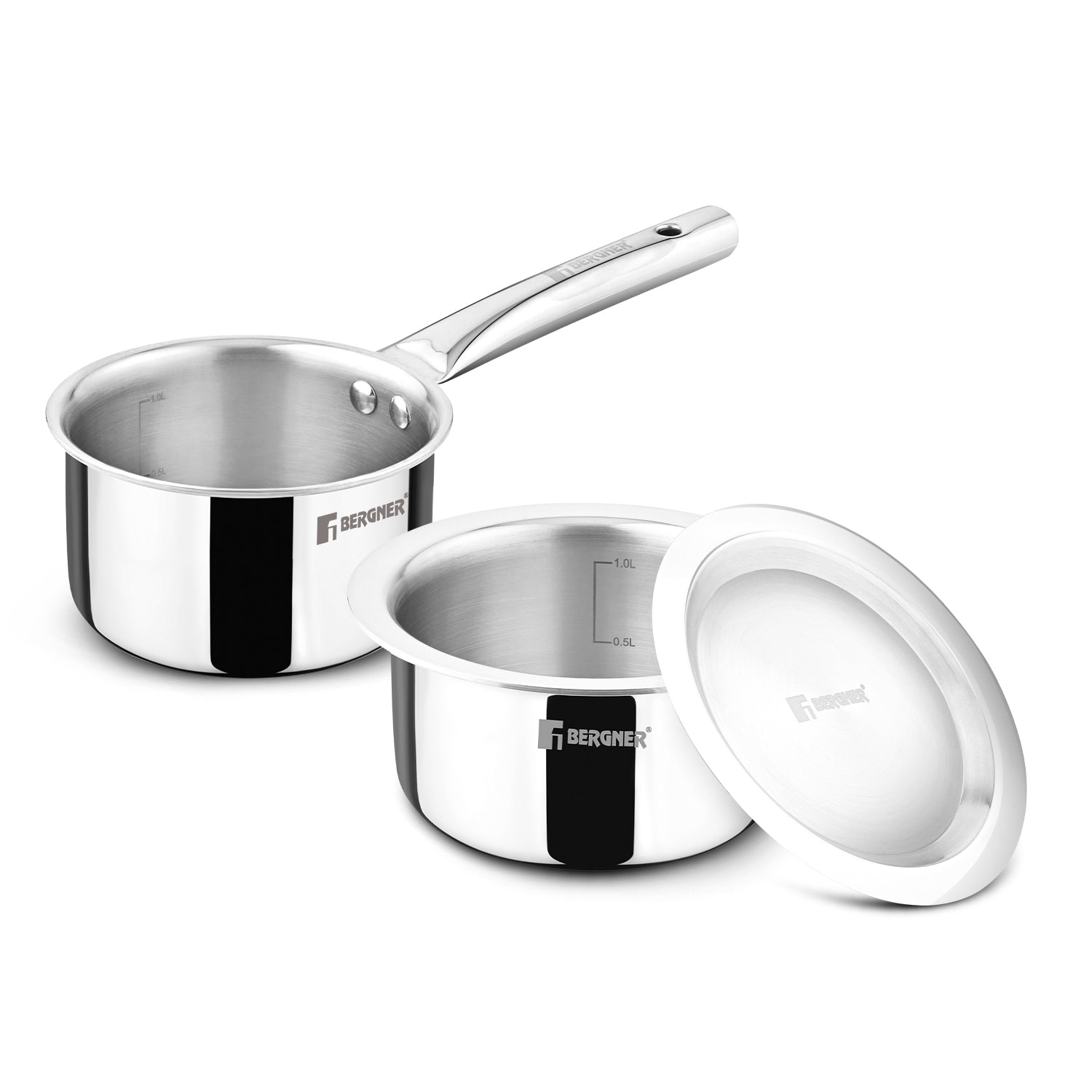 TriPro Triply Stainless Steel 3 Pcs Cookware Set - Induction Bottom